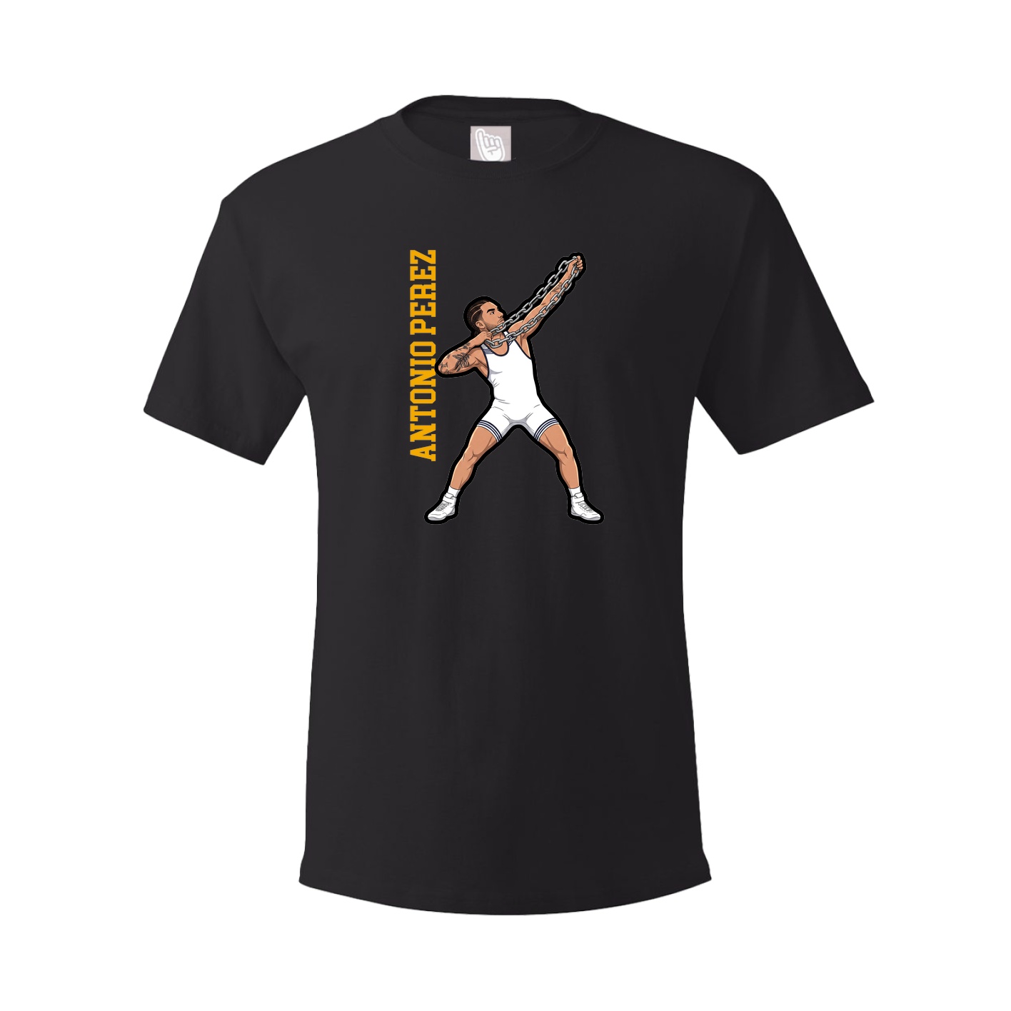 Youth Tee — Name Vertical in Black