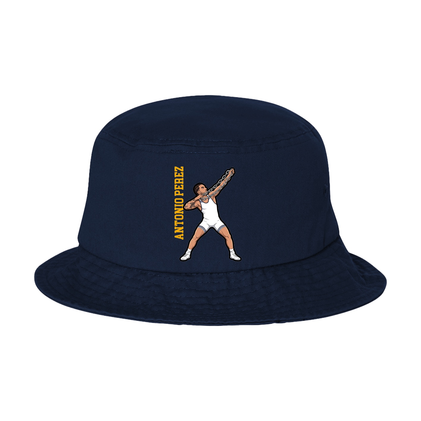 Bucket Cap — Name Vertical in Navy