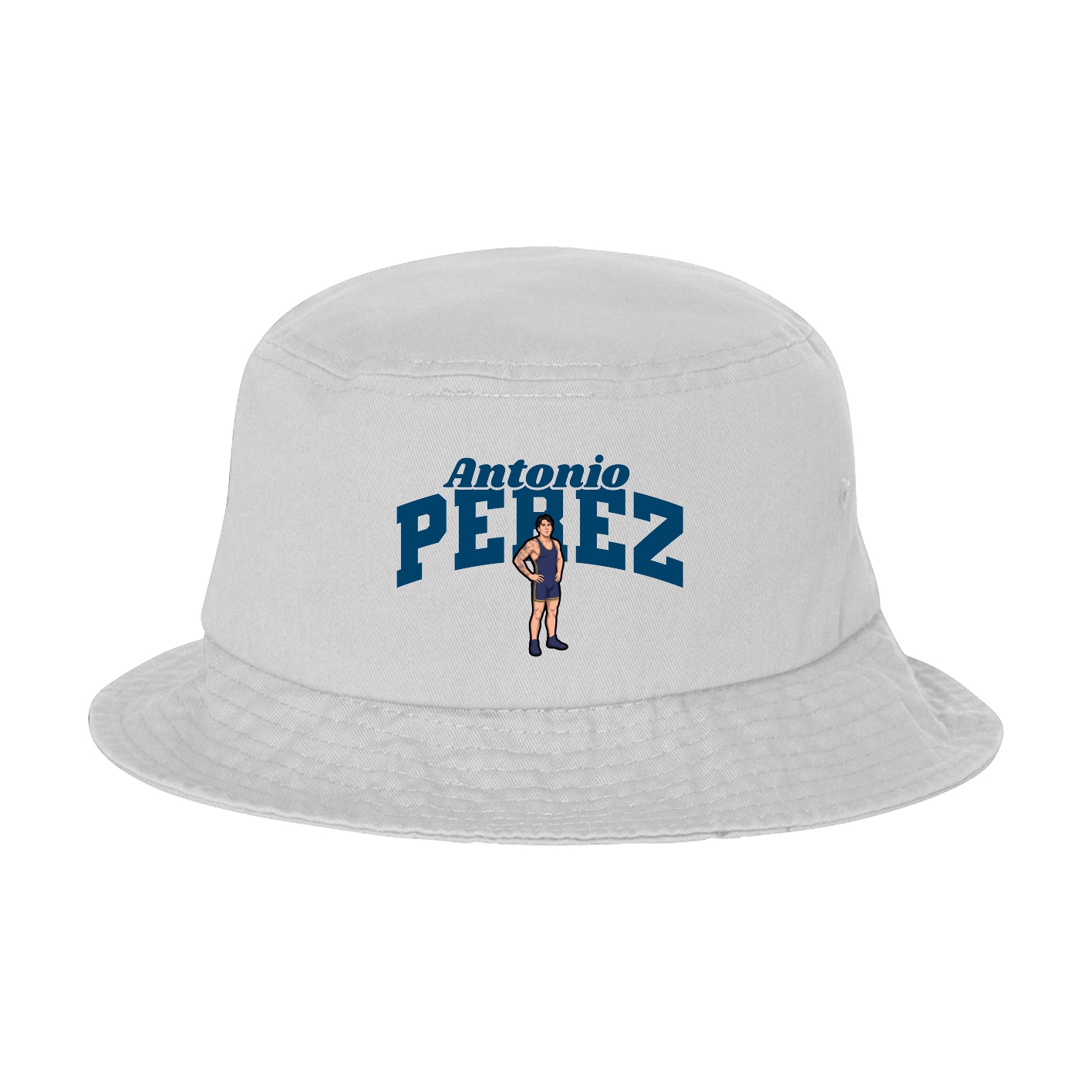 Bucket Cap — Signature Arch in White