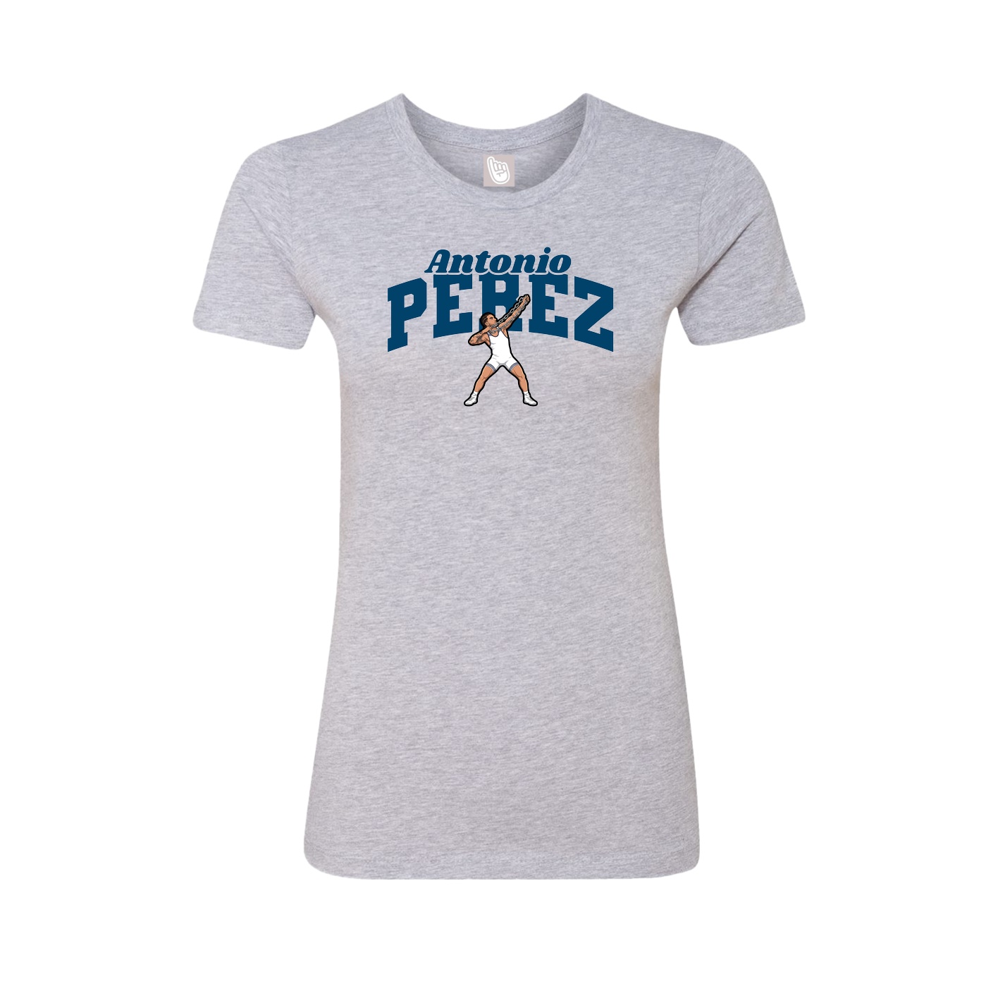 Fitted Women's Tee — Signature Arch in Grey