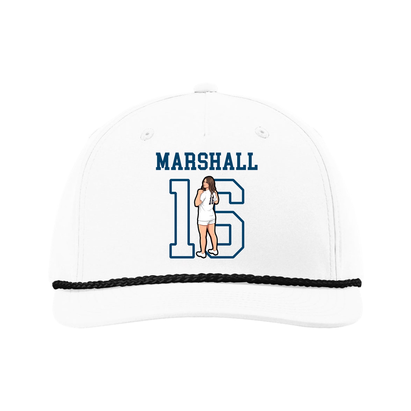 Five-Panel Classic Rope Cap — Shirsey in White
