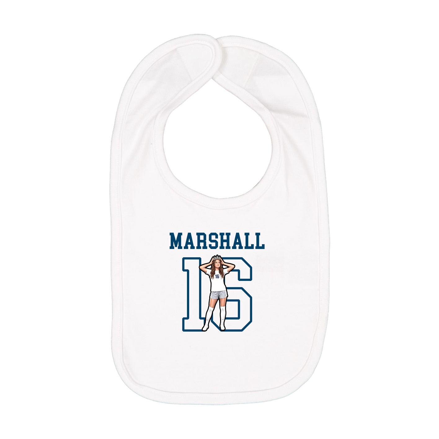 Infant Bib — Shirsey in White