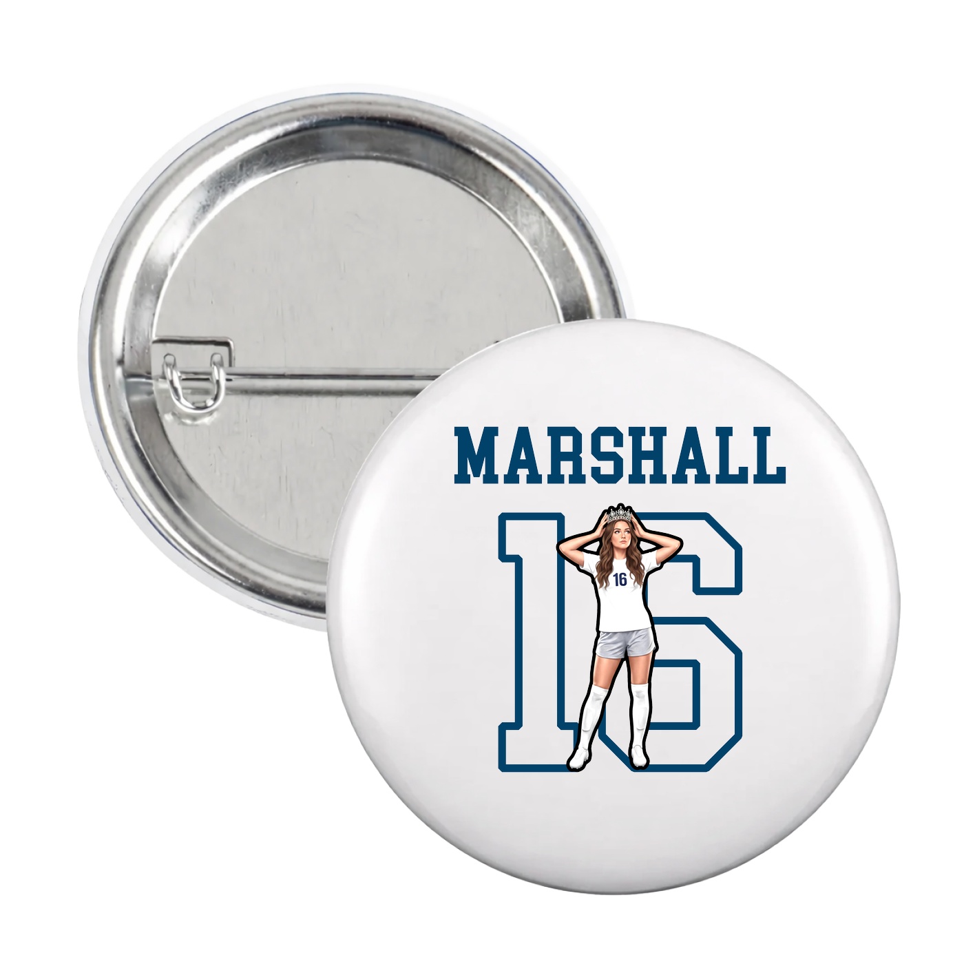 Game Day Button — Shirsey in White