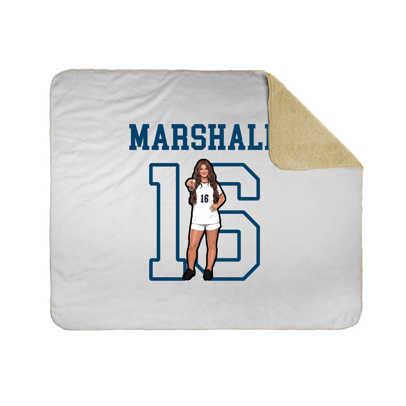 Throw Blanket — Shirsey in White