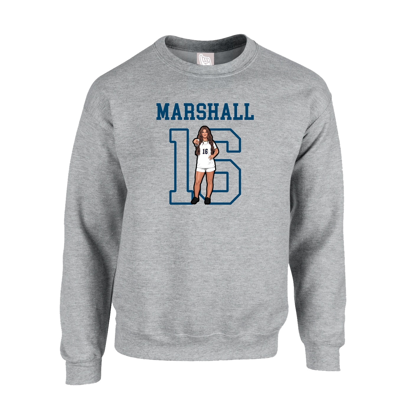 Fleece Crew — Shirsey in Grey