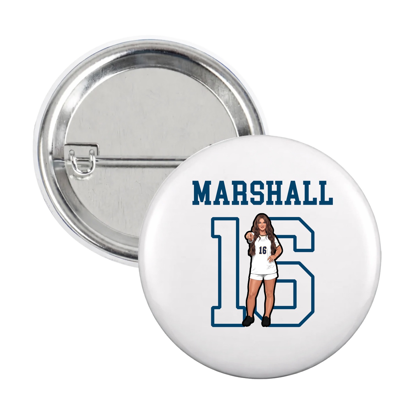 Game Day Button — Shirsey in White
