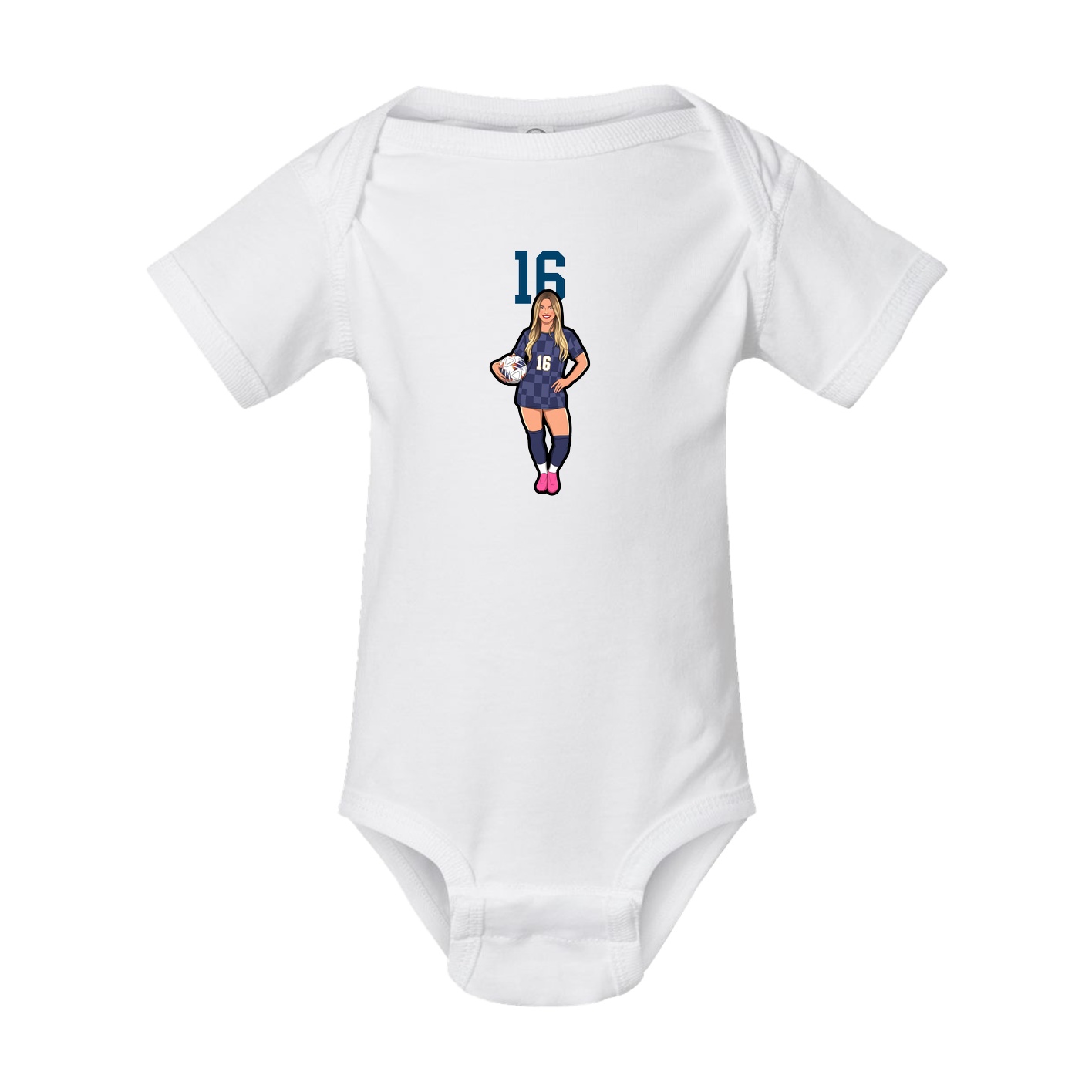 Baby Onesie — Number Top in White