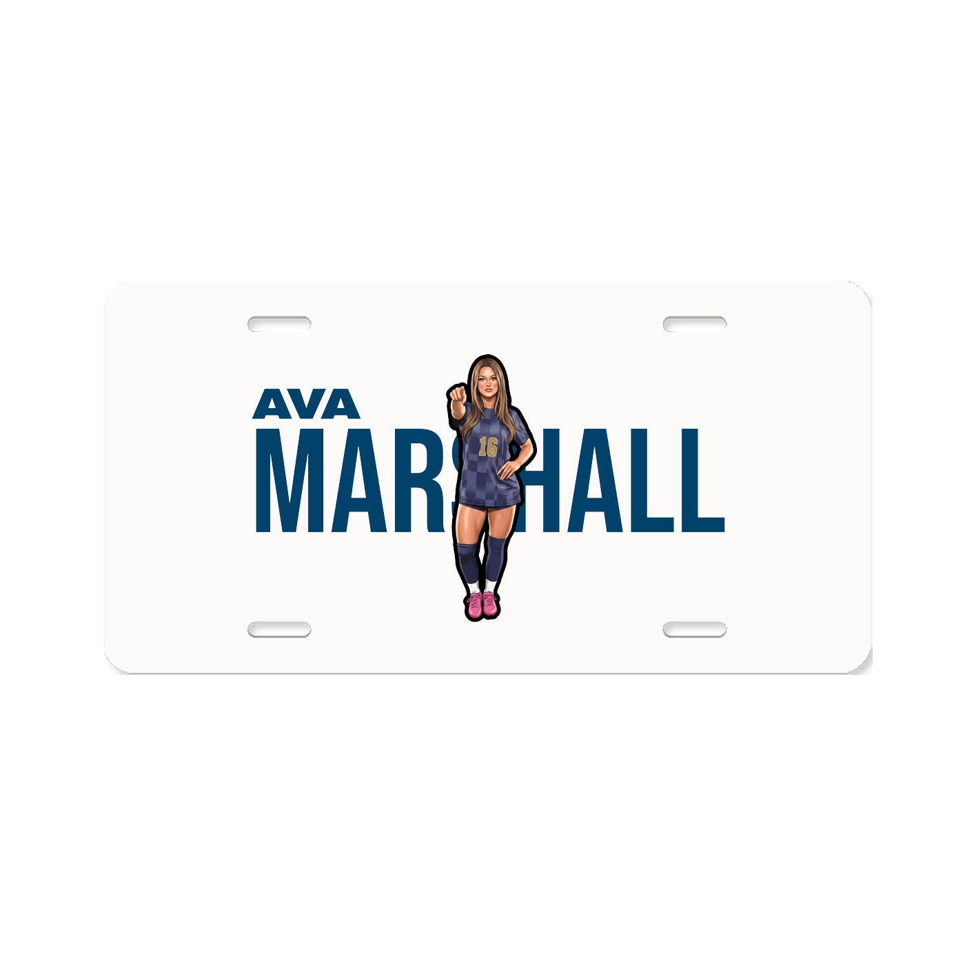 License Plate — Player Name in Classic