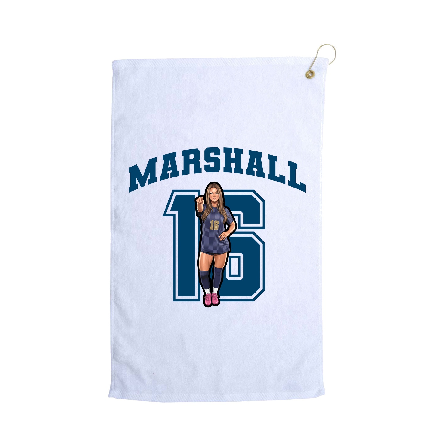 Golf Towel — Number in White