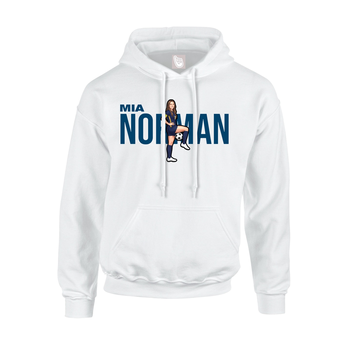 Youth Hoodie — Player Name in White
