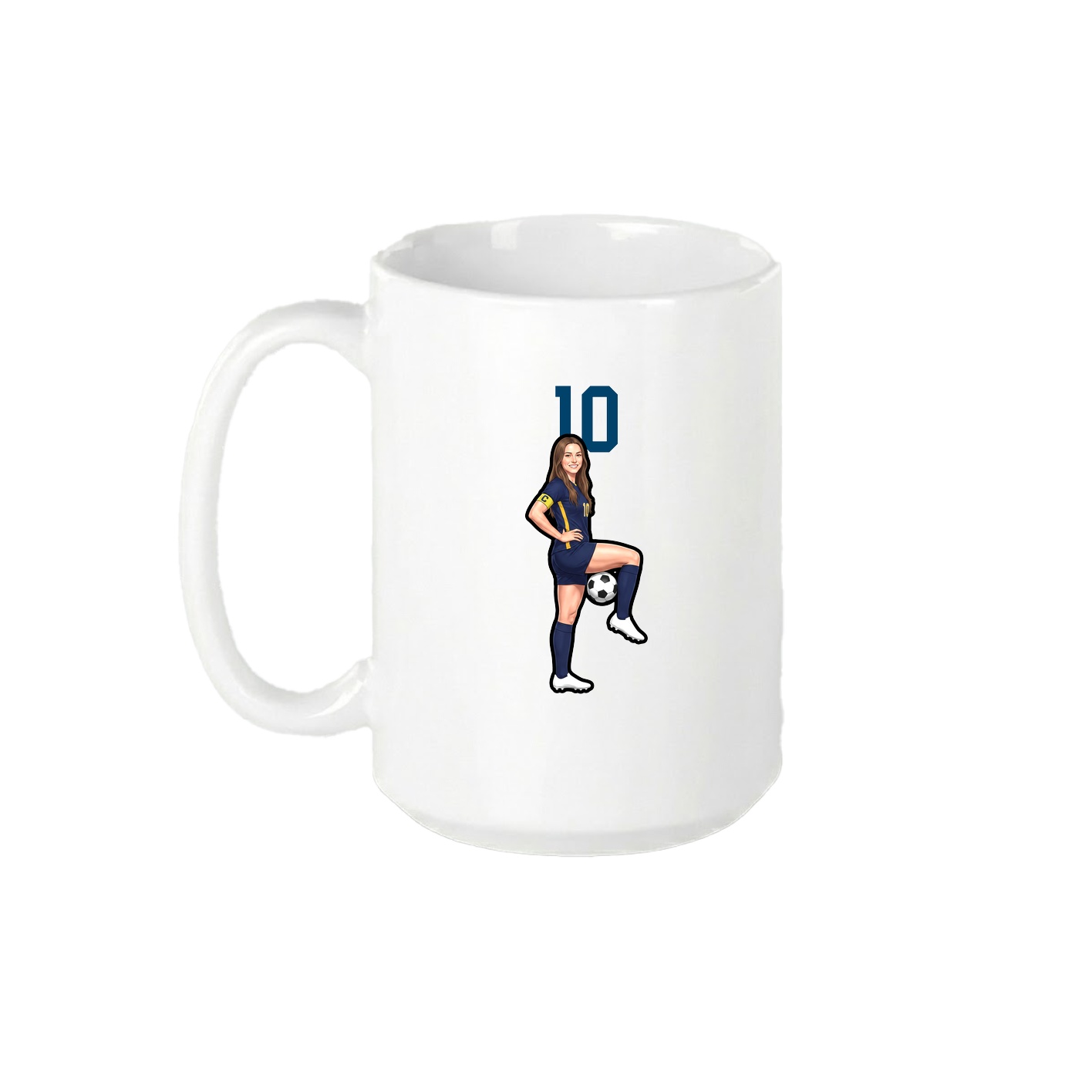 15oz Coffee Mug — Number Top in White