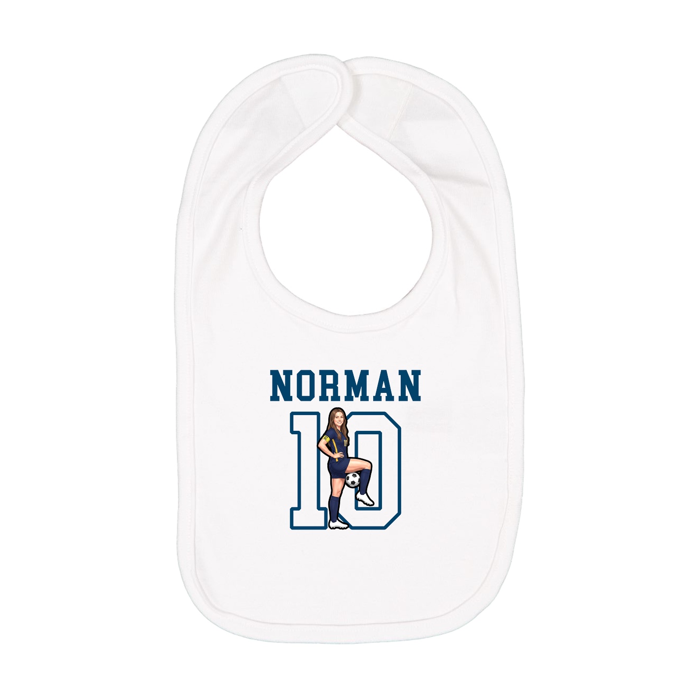 Infant Bib — Shirsey in White