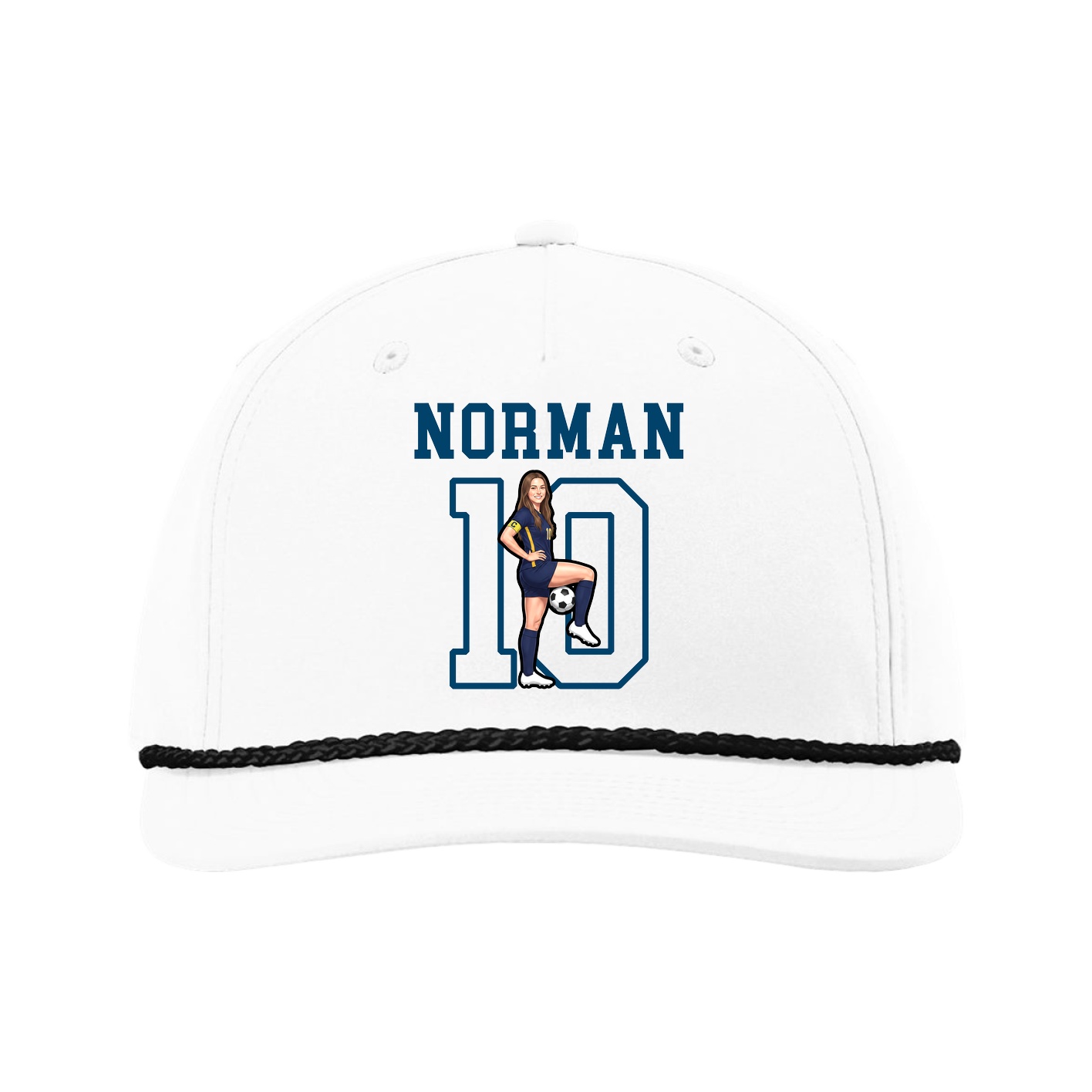Five-Panel Classic Rope Cap — Shirsey in White