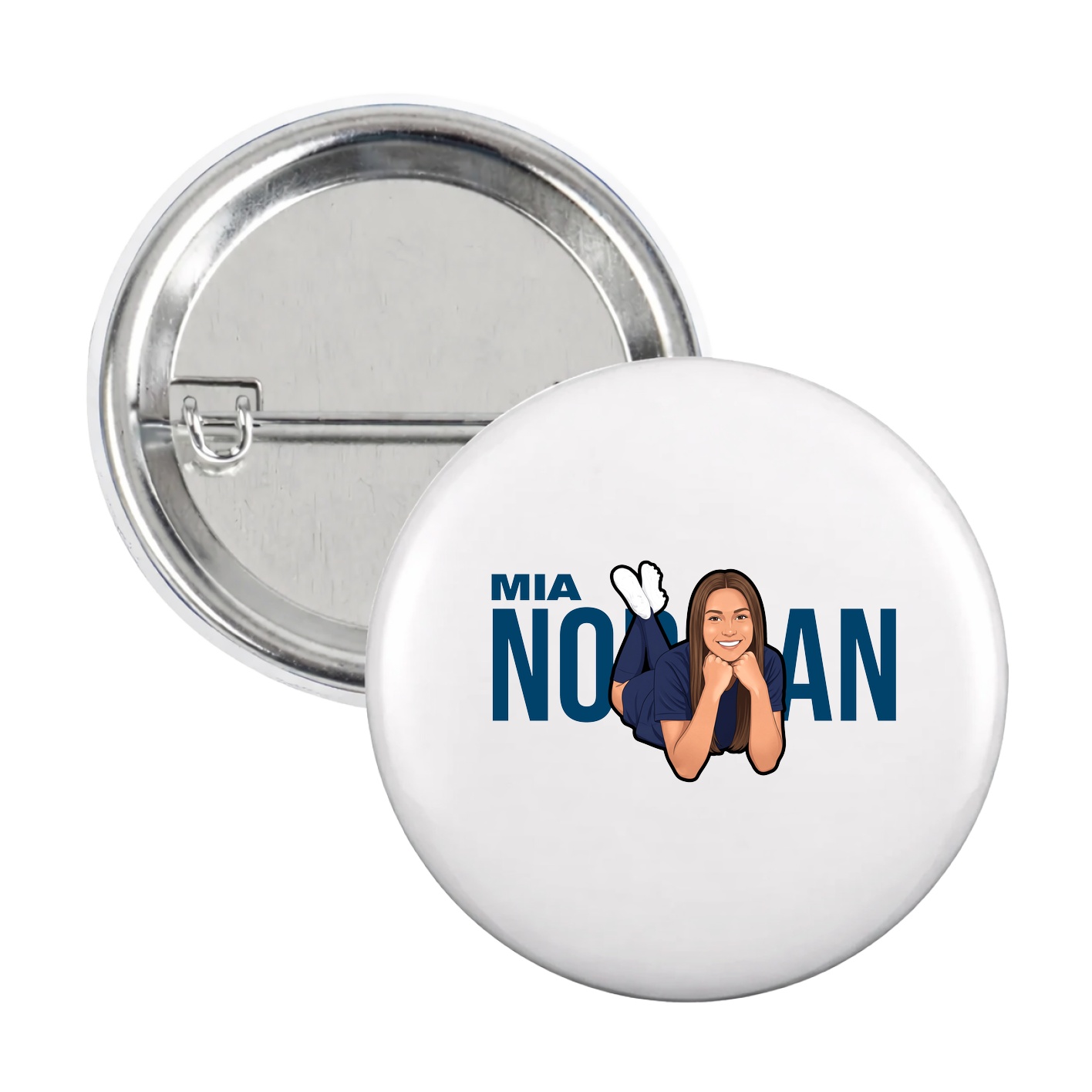 Game Day Button — Player Name in White