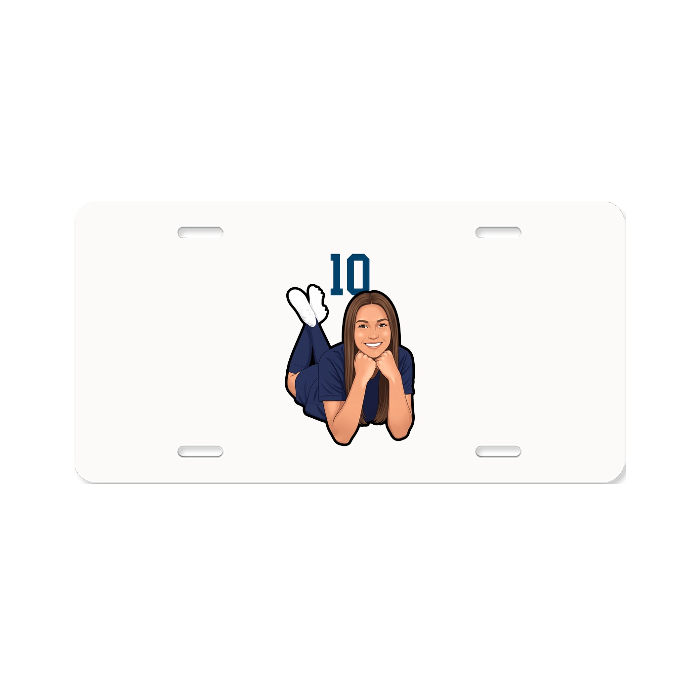 License Plate — Number Top in Classic