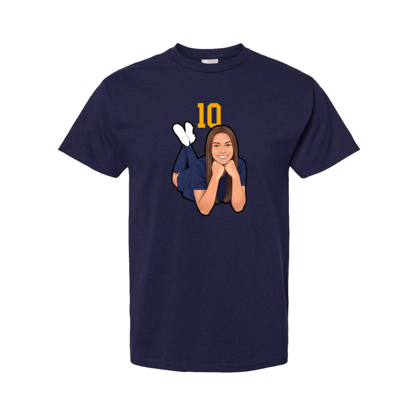 Youth Tee — Number Top in Navy