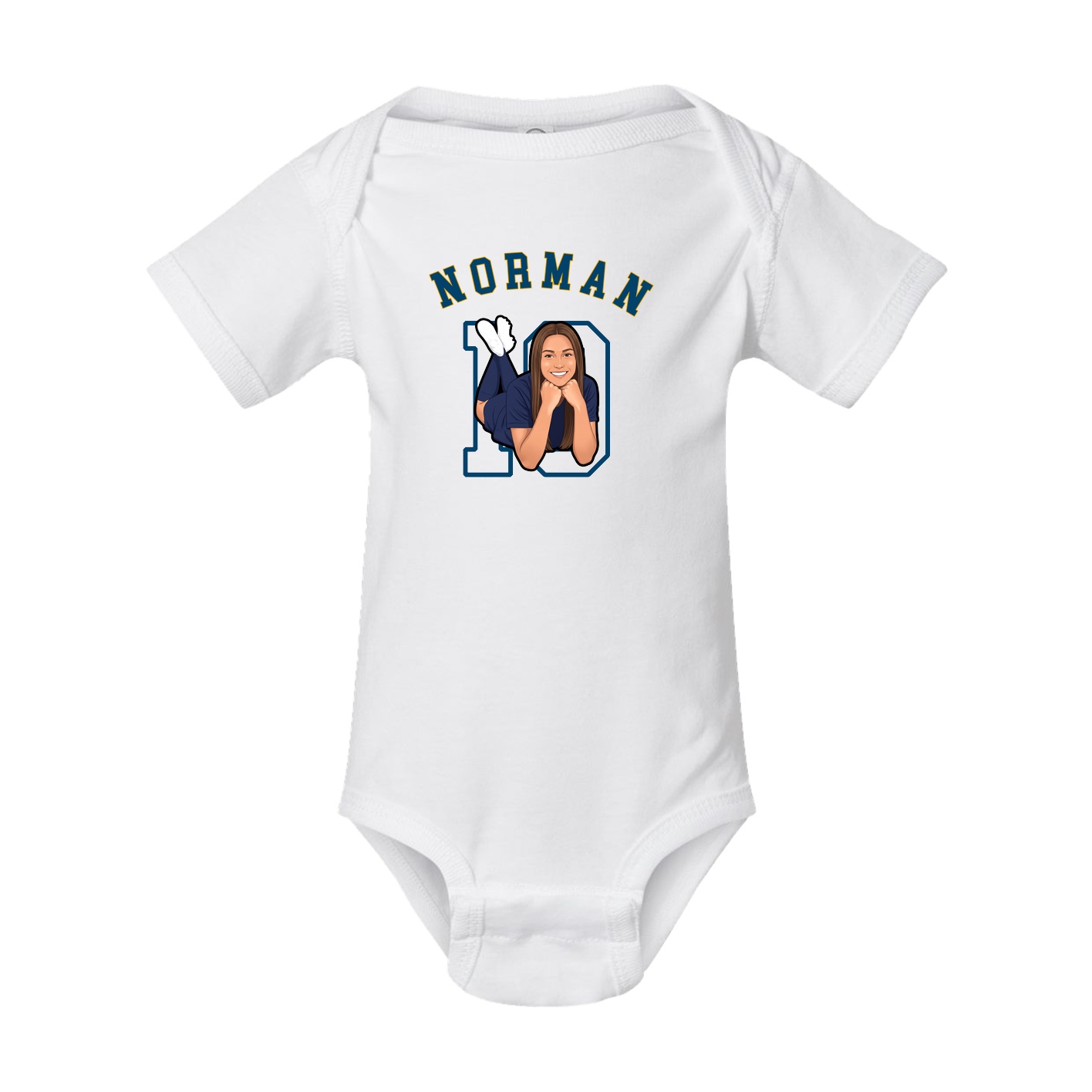 Baby Onesie — Shirsey Arch in White