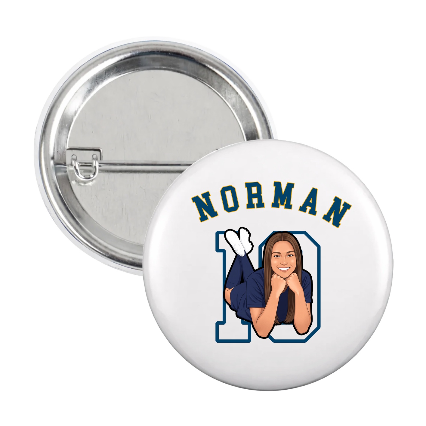 Game Day Button — Shirsey Arch in White