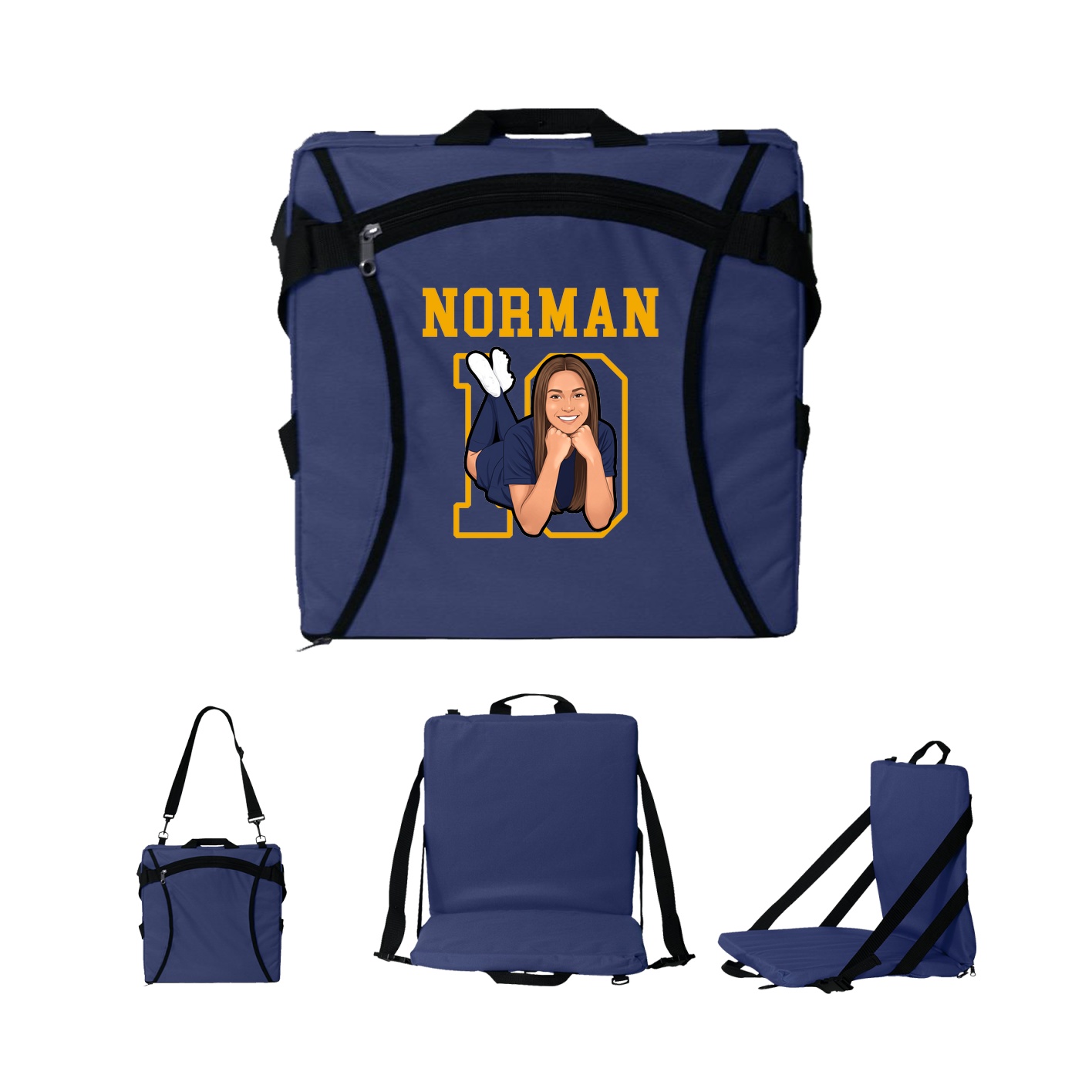 Folding Stadium Seat — Shirsey in Navy
