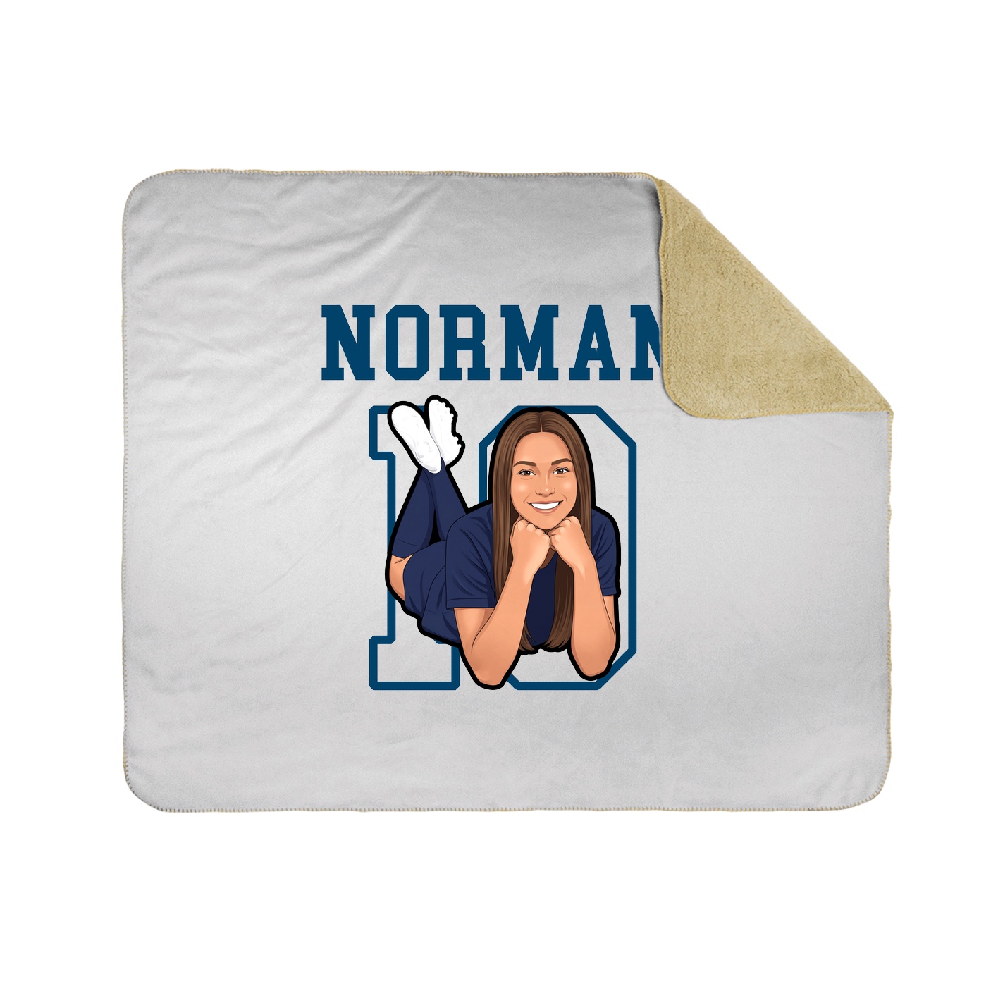 Throw Blanket — Shirsey in White