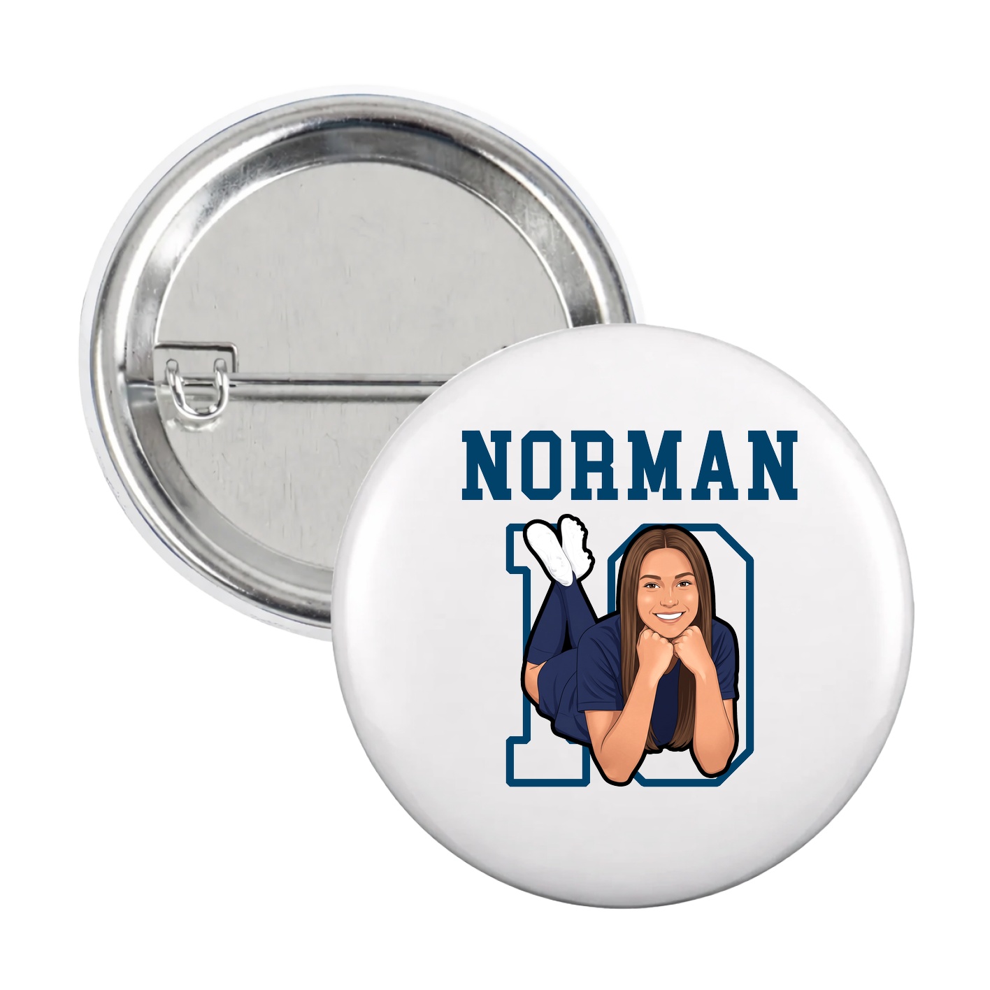 Game Day Button — Shirsey in White