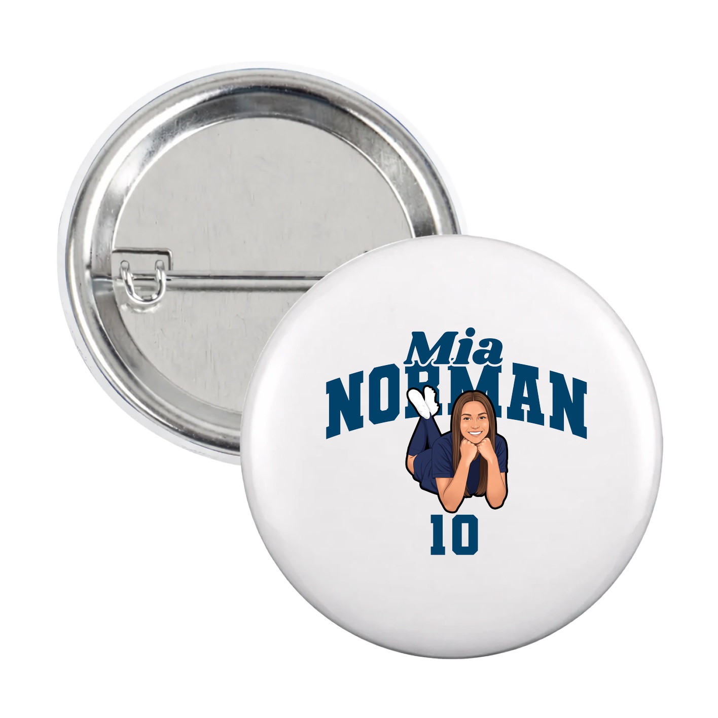 Game Day Button — Signature Arch in White