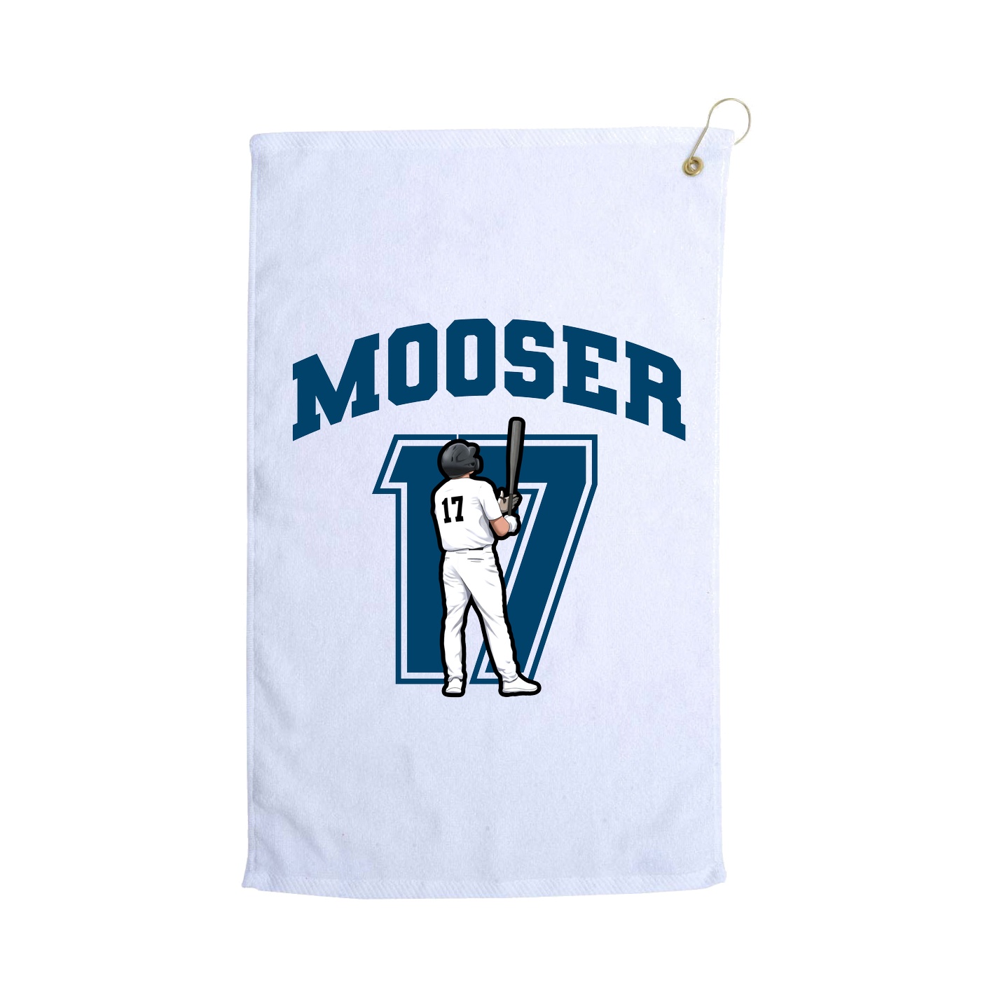 Golf Towel — Number in White