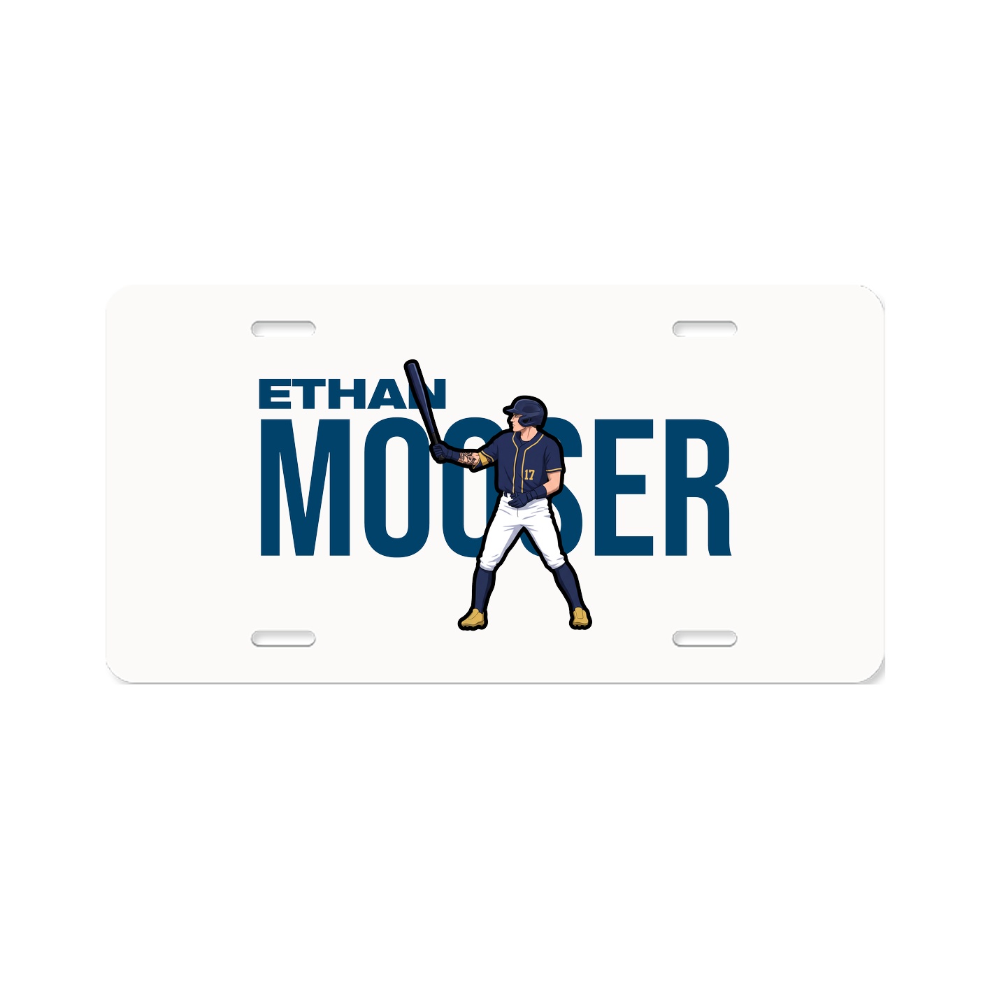 License Plate — Player Name in Classic