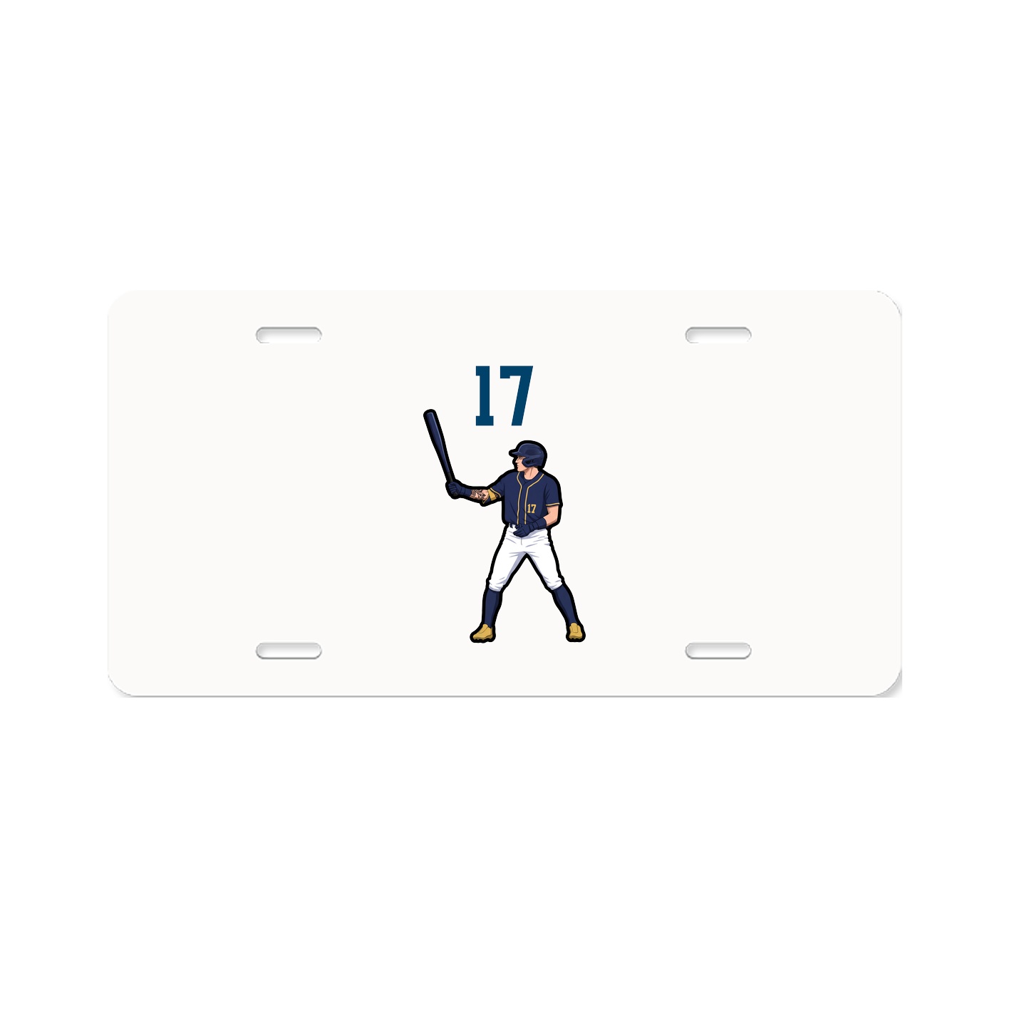License Plate — Number Top in Classic