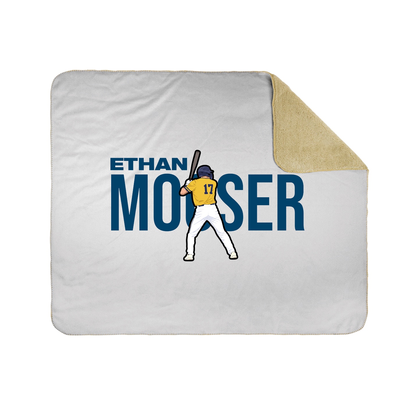 Throw Blanket — Player Name in White