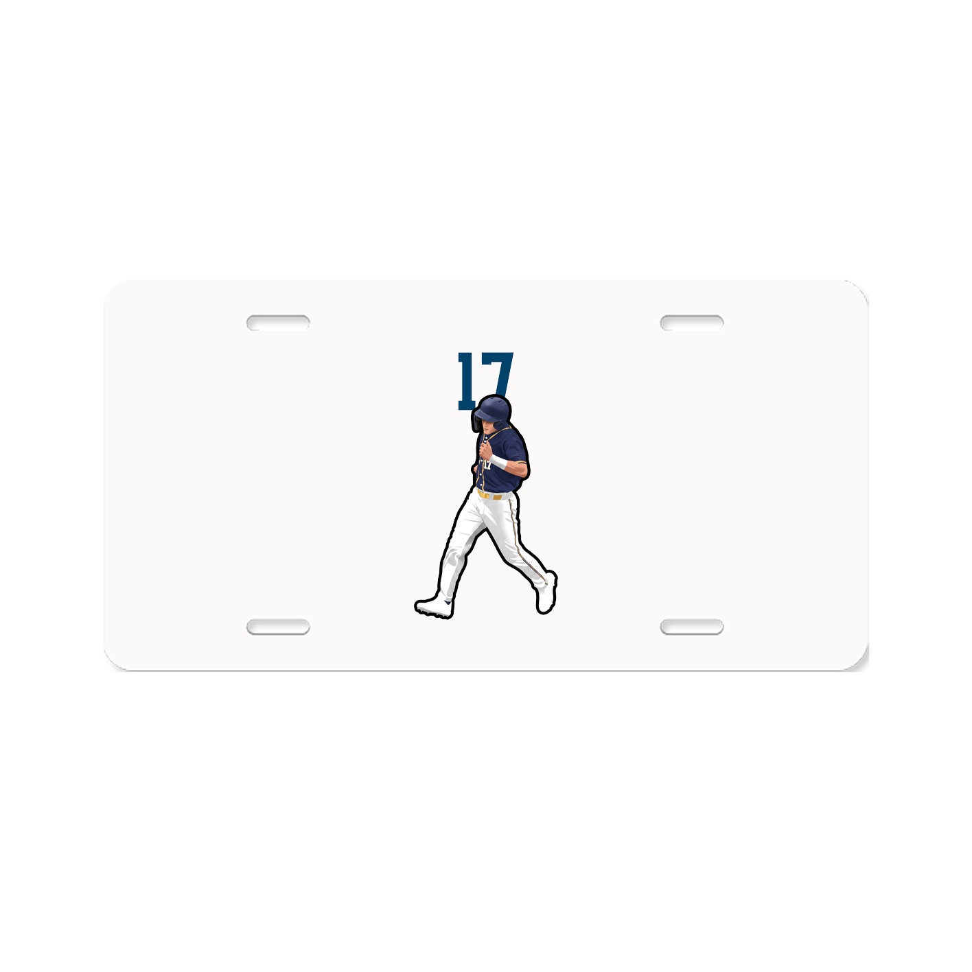 License Plate — Number Top in Classic