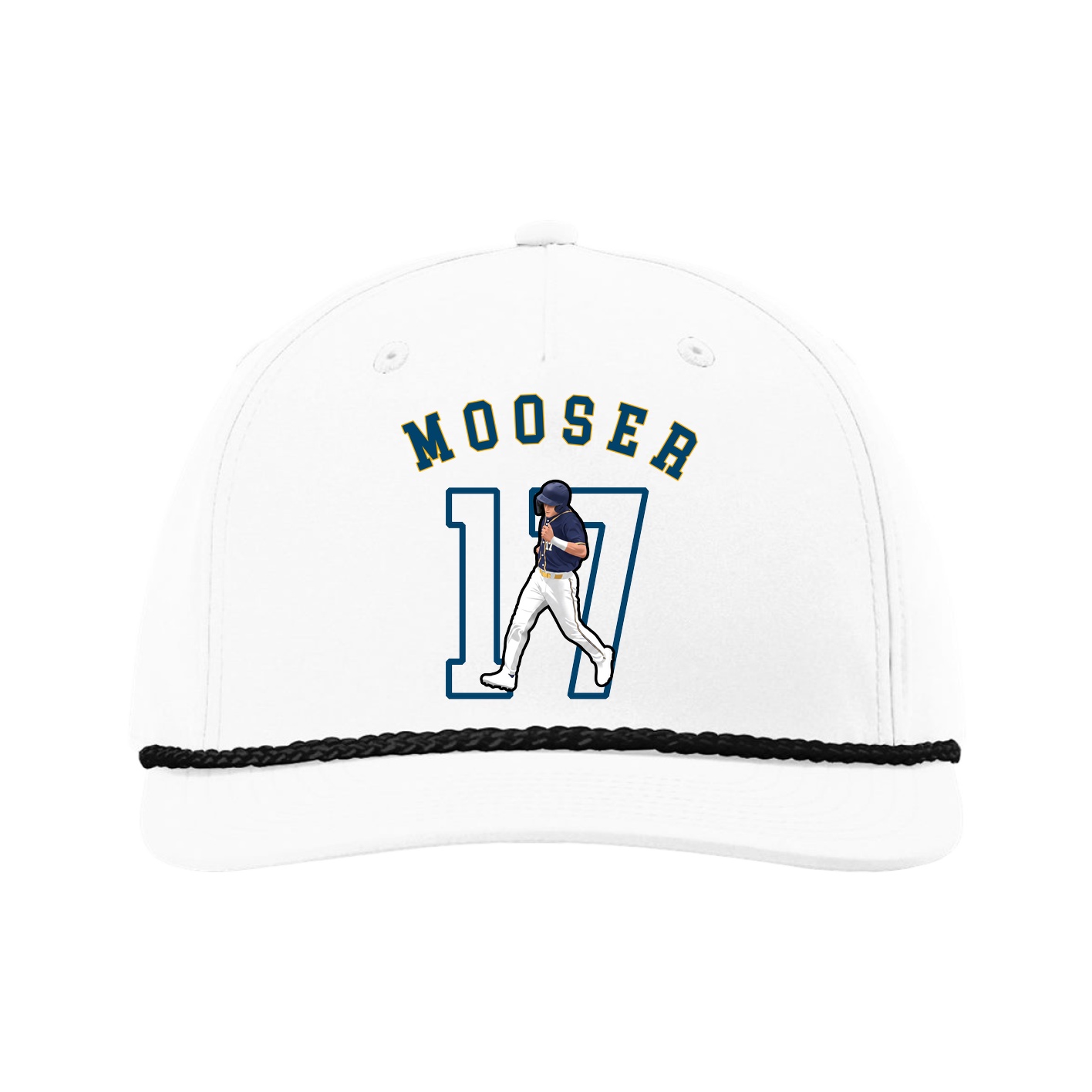 Five-Panel Classic Rope Cap — Shirsey Arch in White