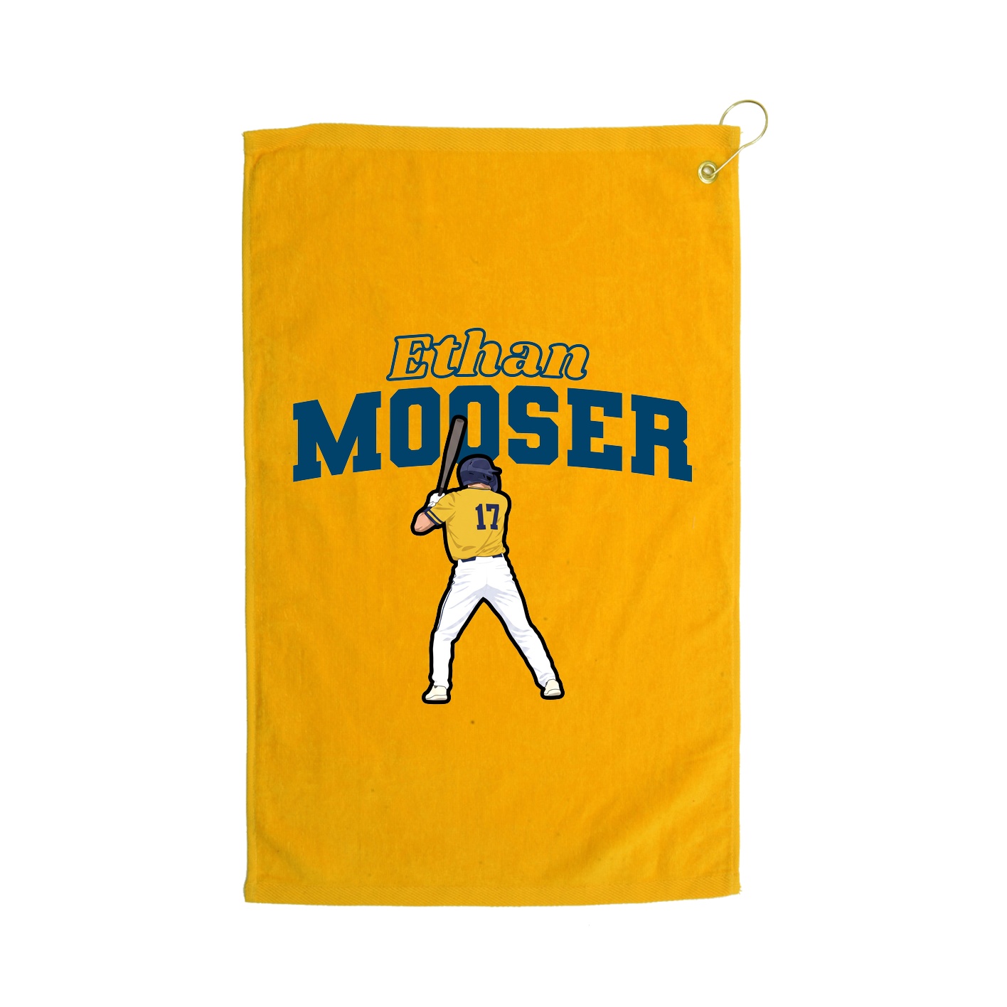 Golf Towel — Name Arch in Gold