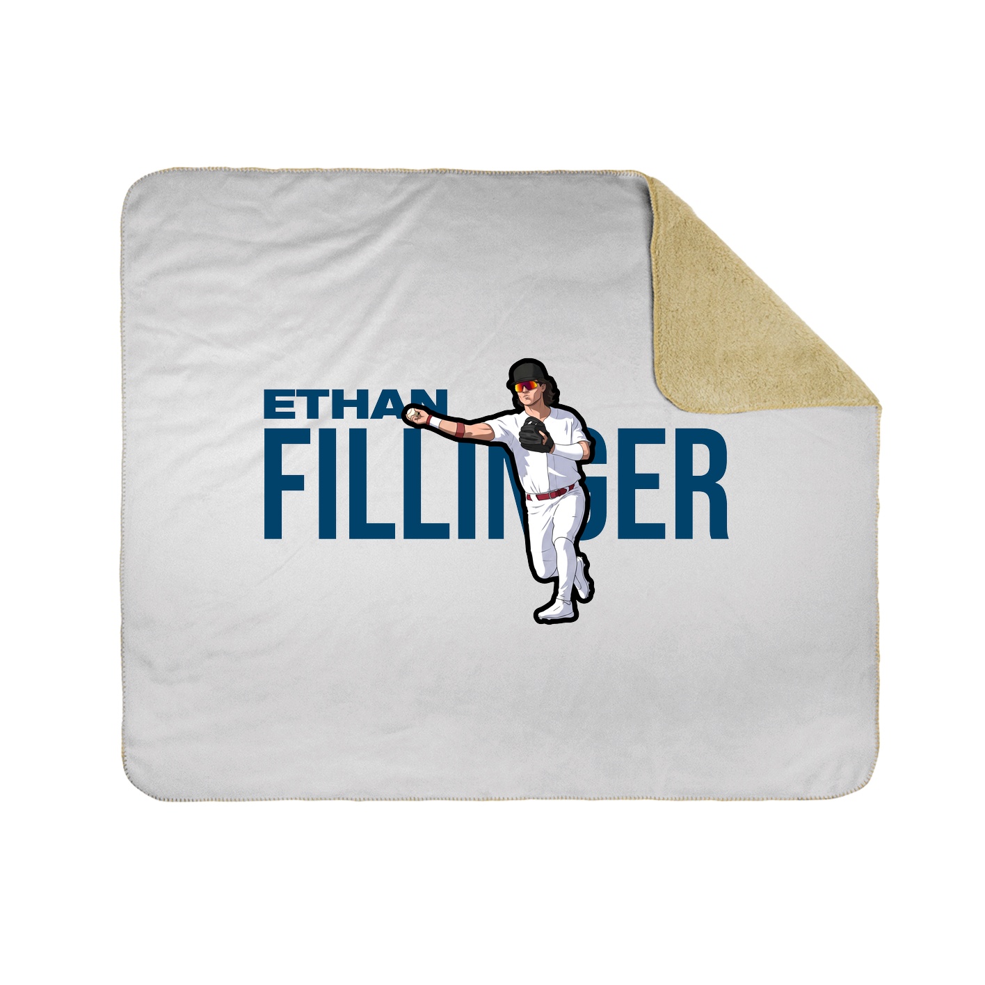 Throw Blanket — Player Name in White