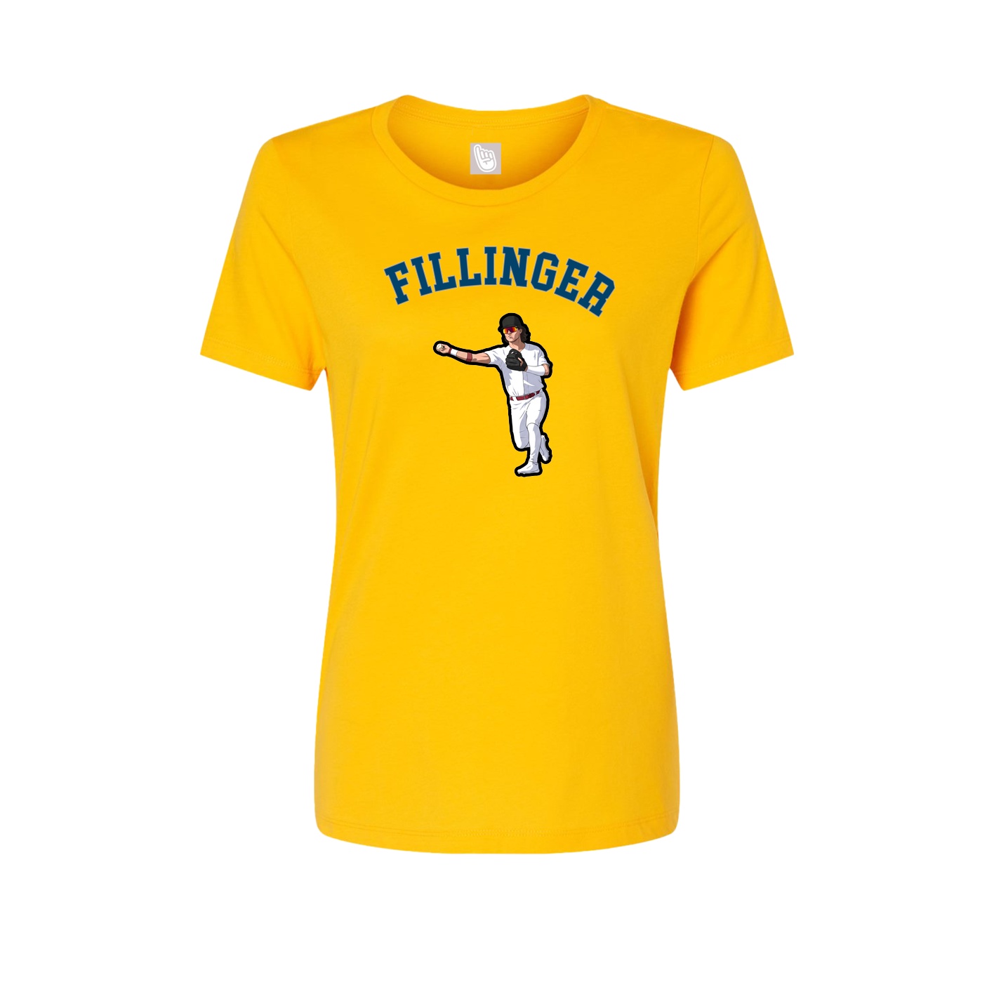 Fitted Women's Tee — Shirsey Arch in Gold