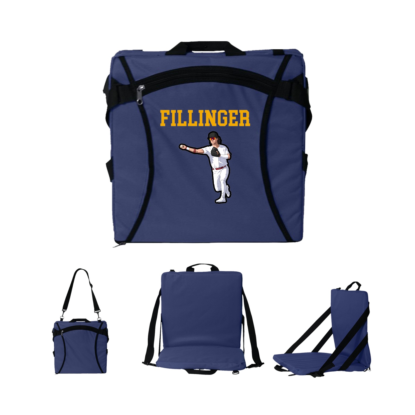 Folding Stadium Seat — Shirsey in Navy