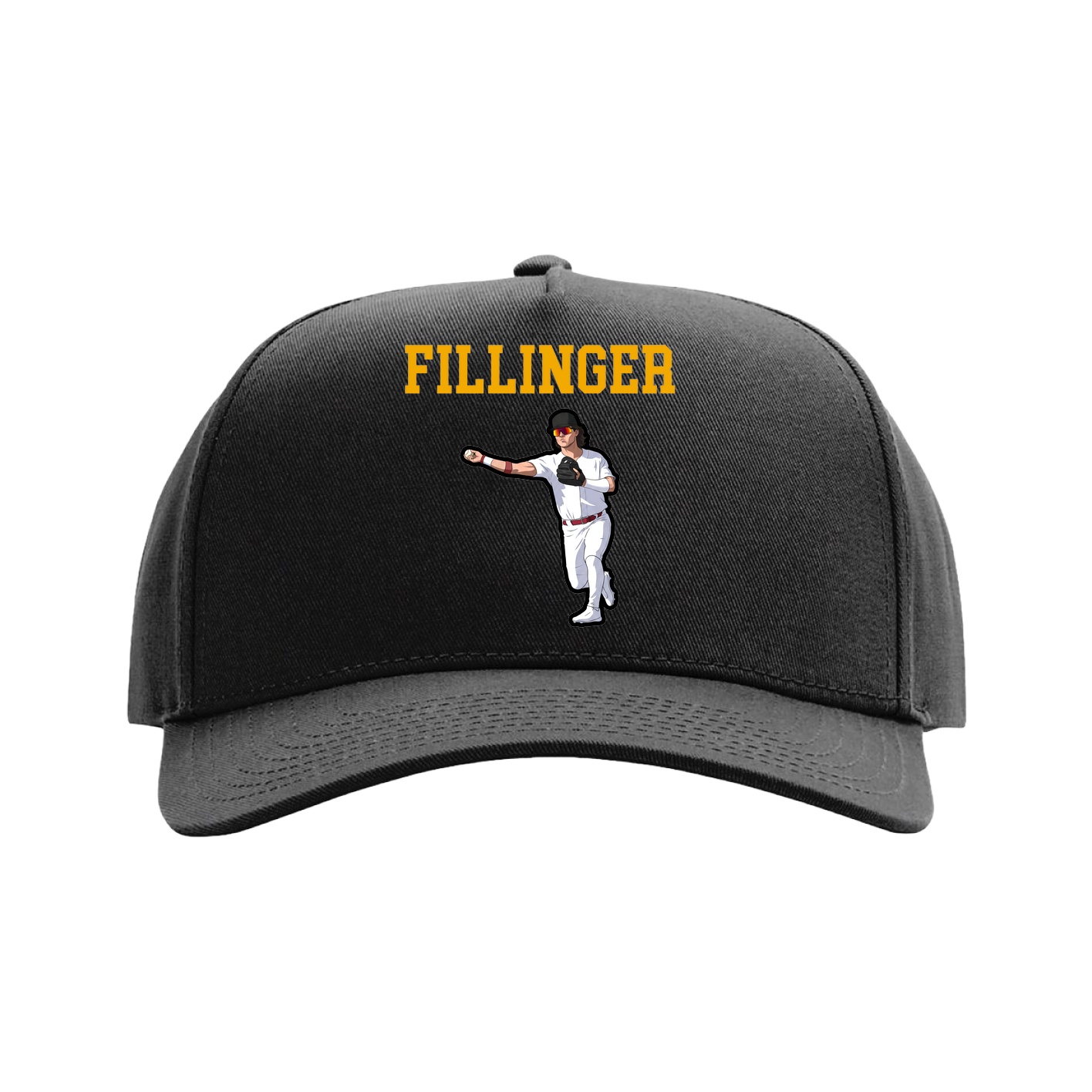 Full Fabric Five-Panel Champ Cap — Shirsey in Black