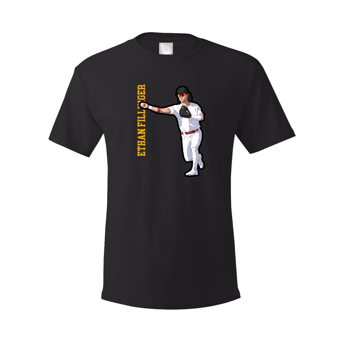 Tee — Name Vertical in Black