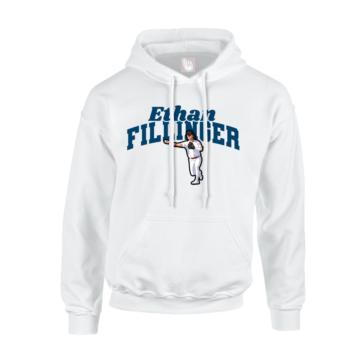 Youth Hoodie — Signature Arch in White