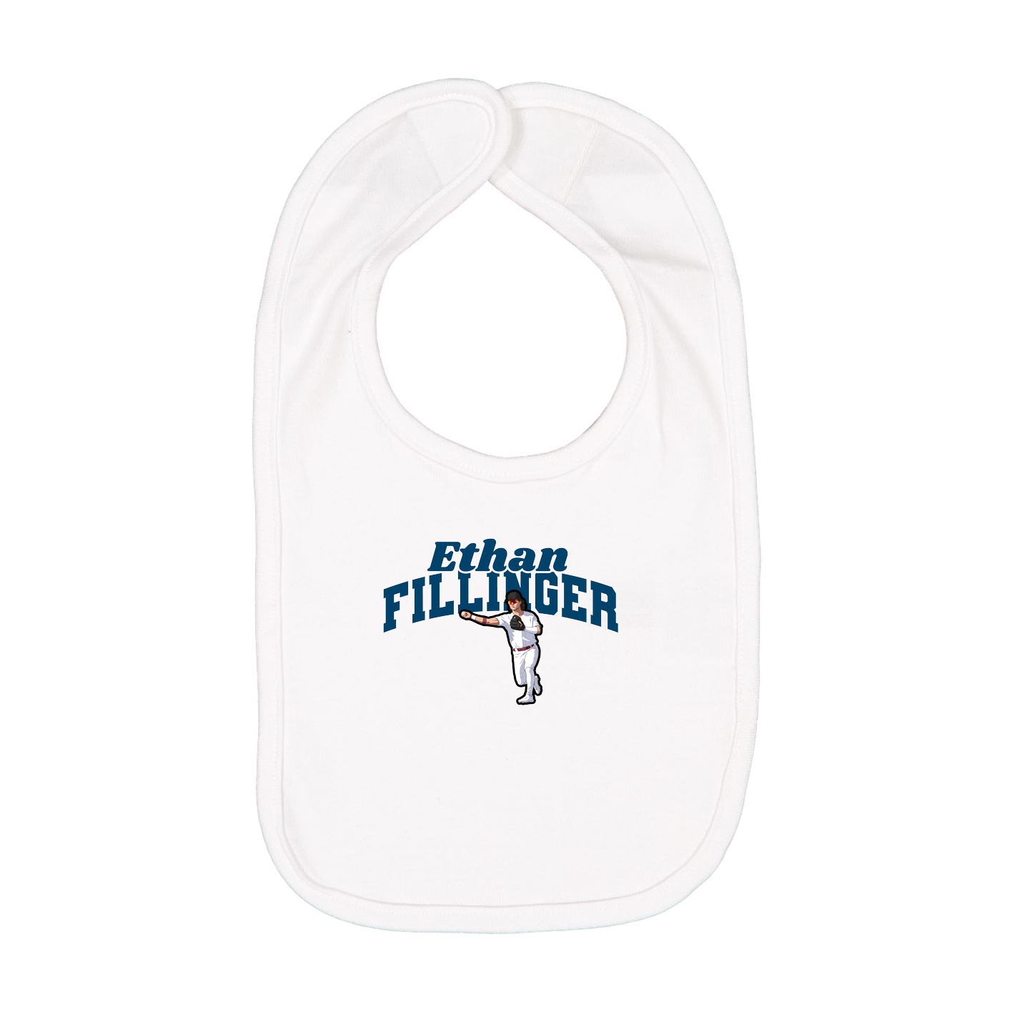 Infant Bib — Signature Arch in White