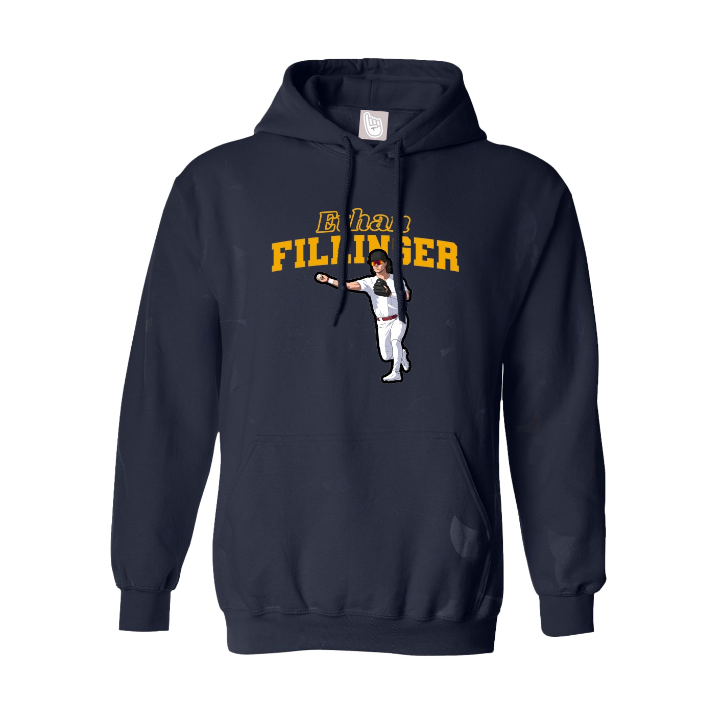 Hoodie — Name Arch in Navy