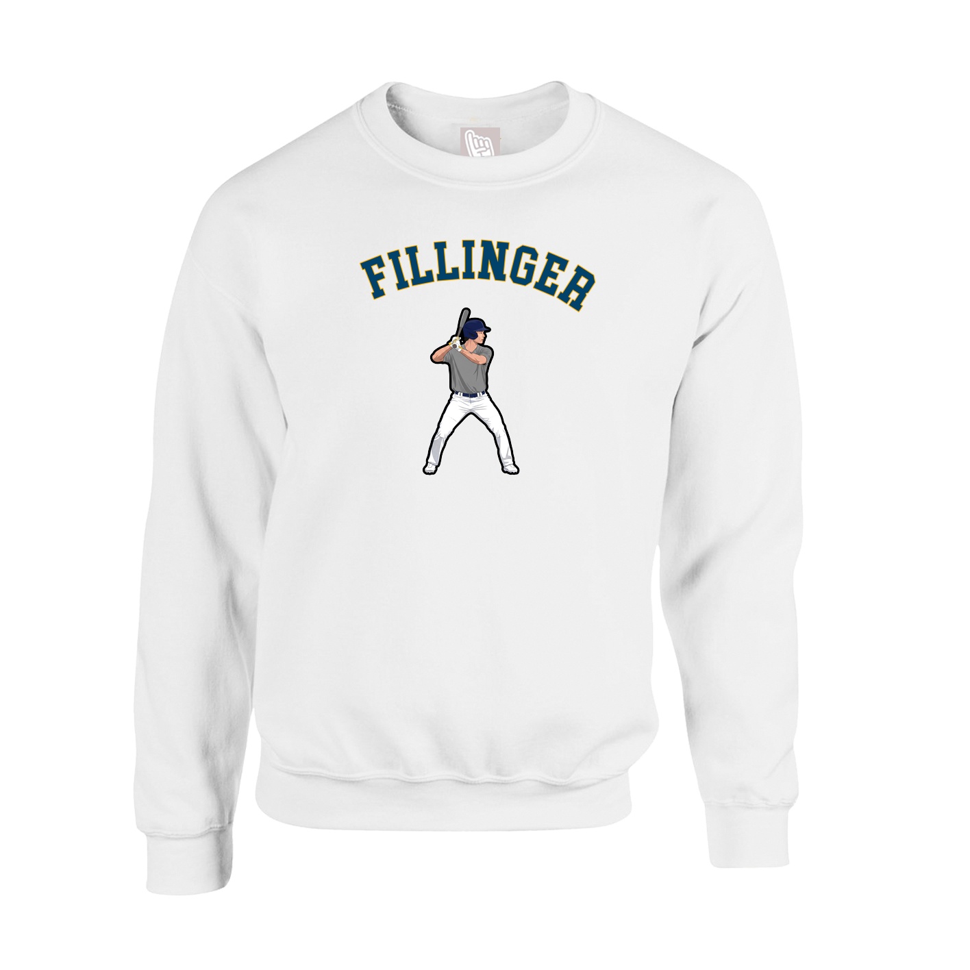 Fleece Crew — Shirsey Arch in White