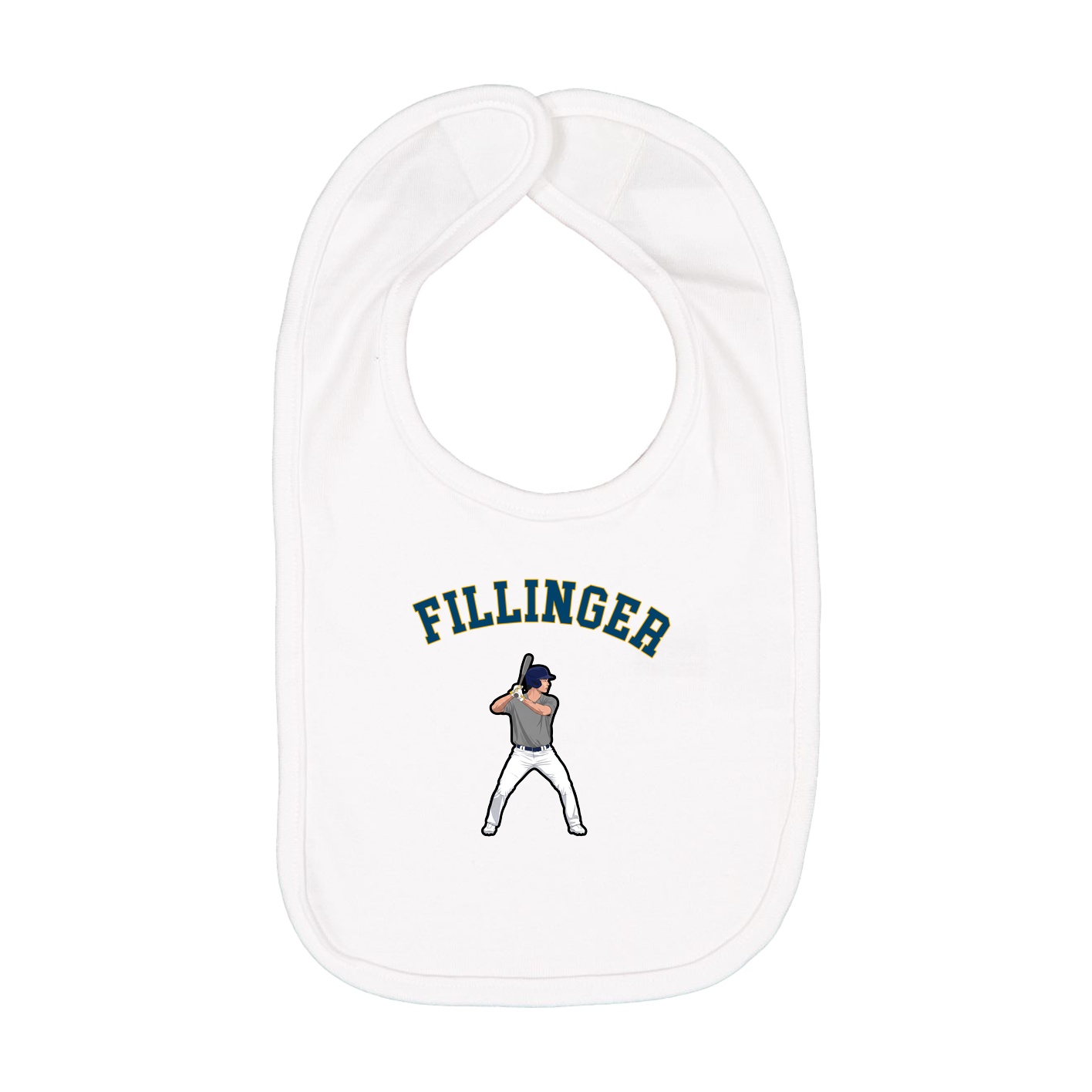 Infant Bib — Shirsey Arch in White