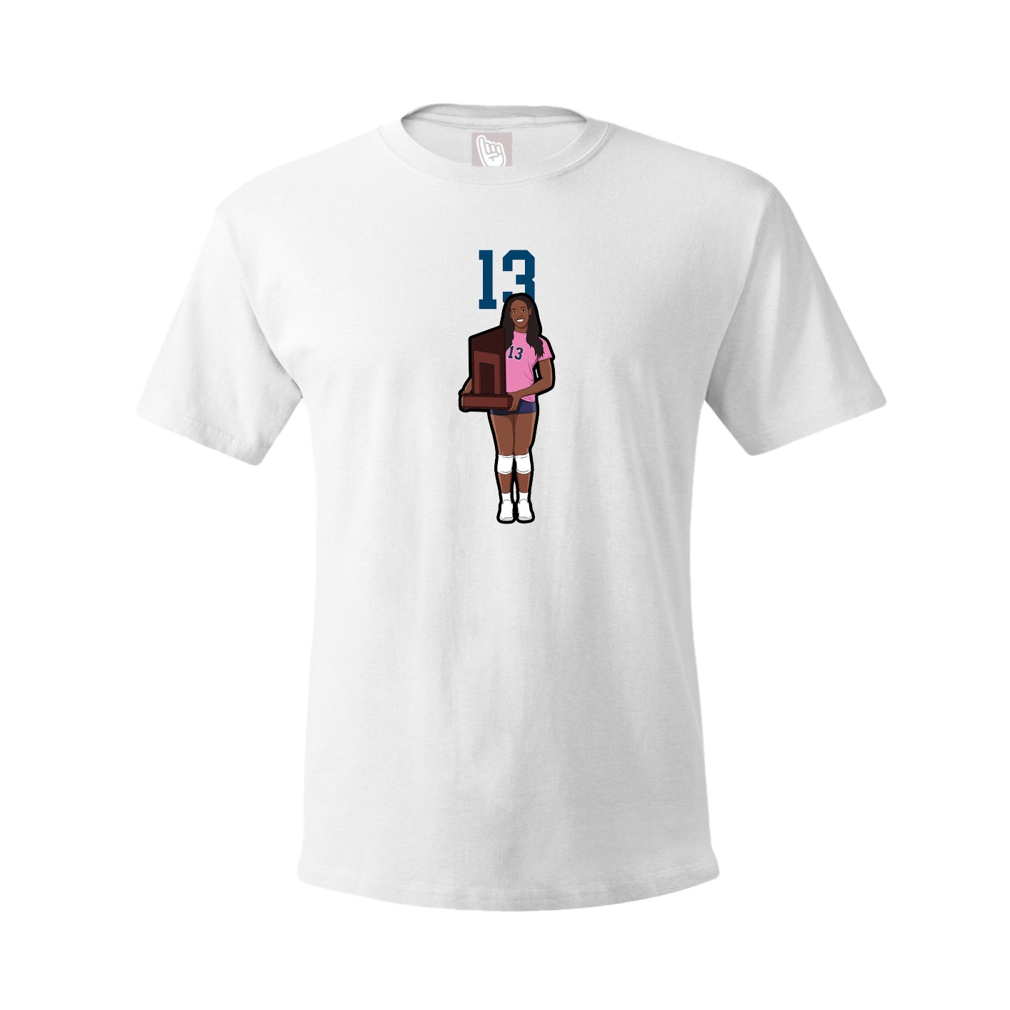 Youth Tee — Number Top in White