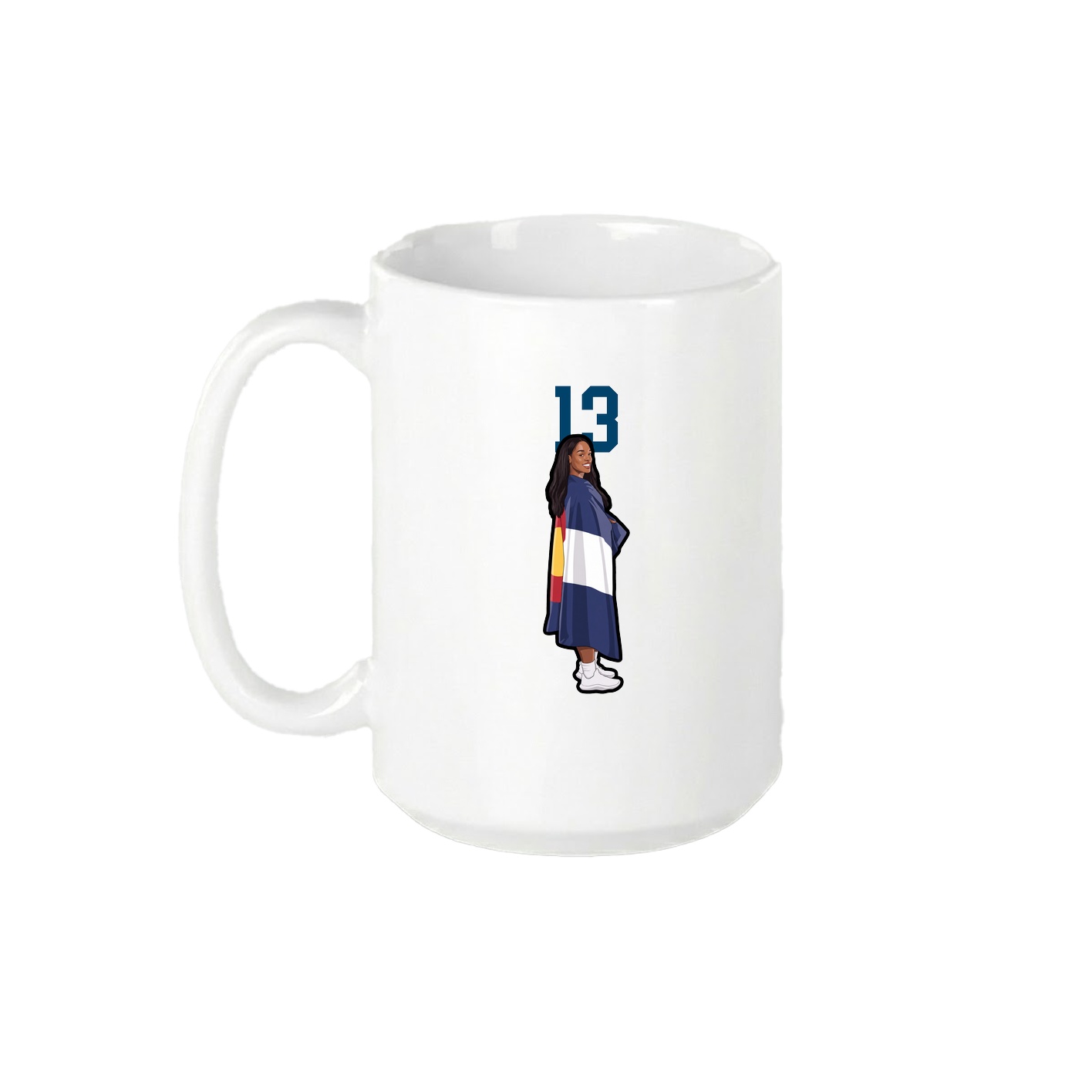 15oz Coffee Mug — Number Top in White