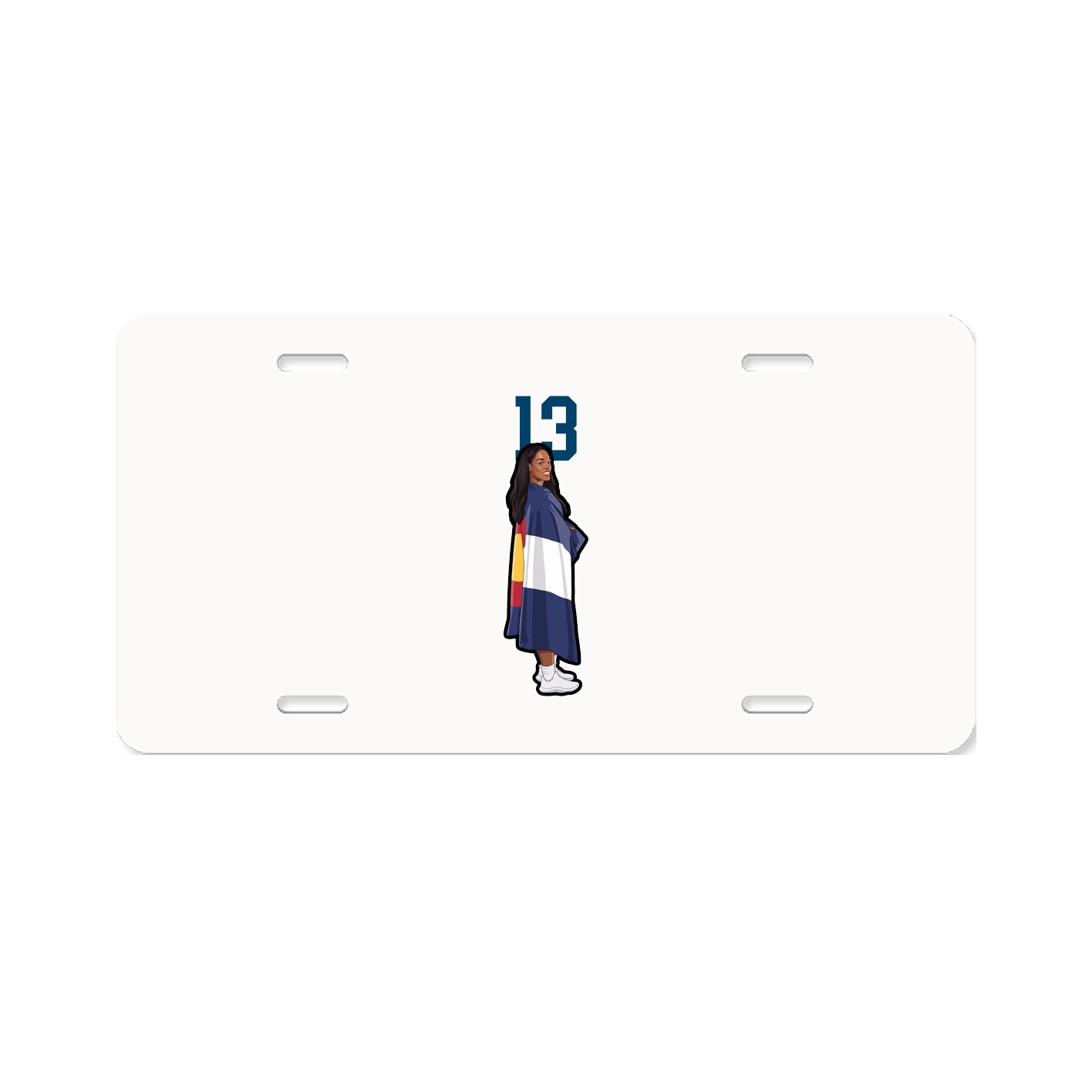 License Plate — Number Top in Classic