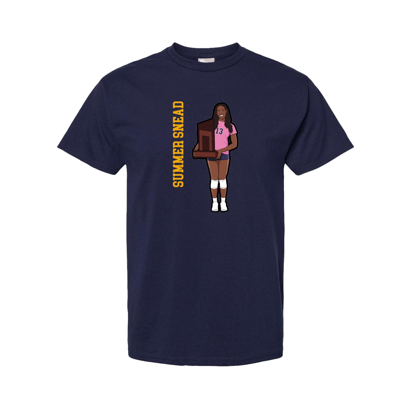 Youth Tee — Name Vertical in Navy
