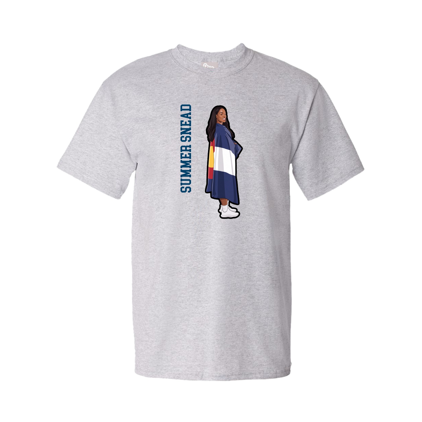 Tee — Name Vertical in Grey