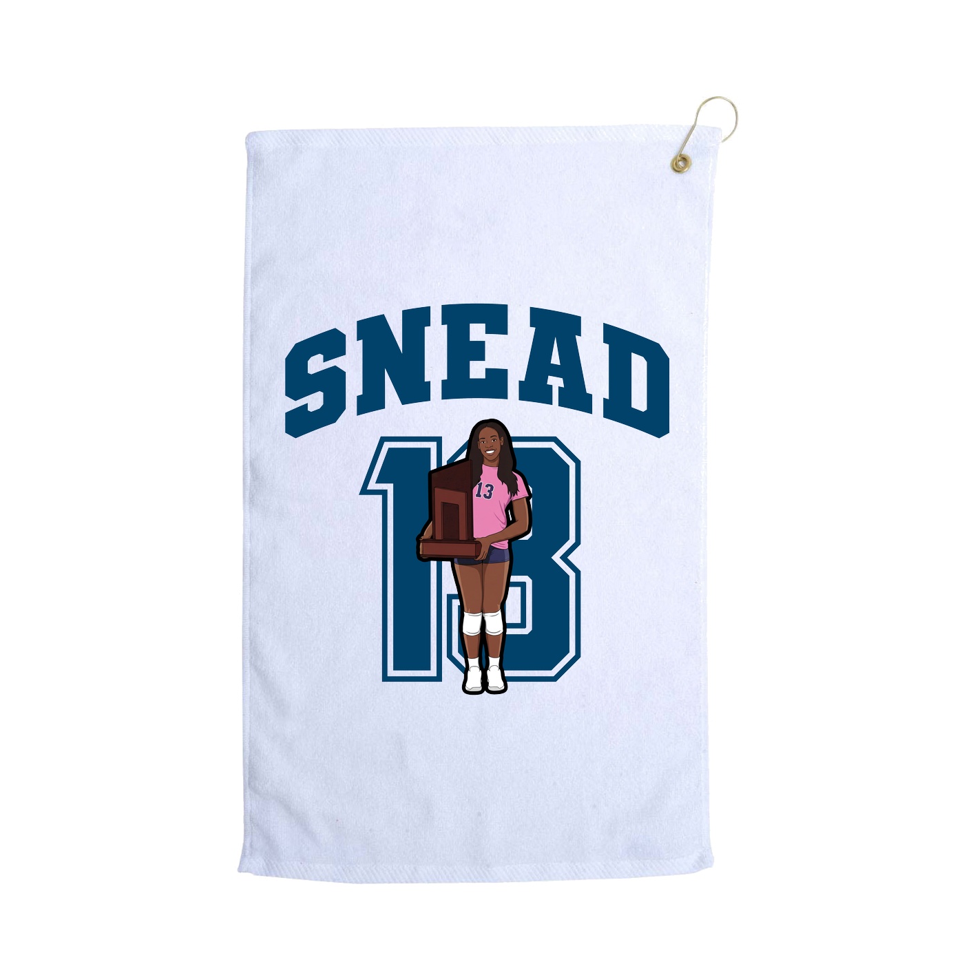 Golf Towel — Number in White