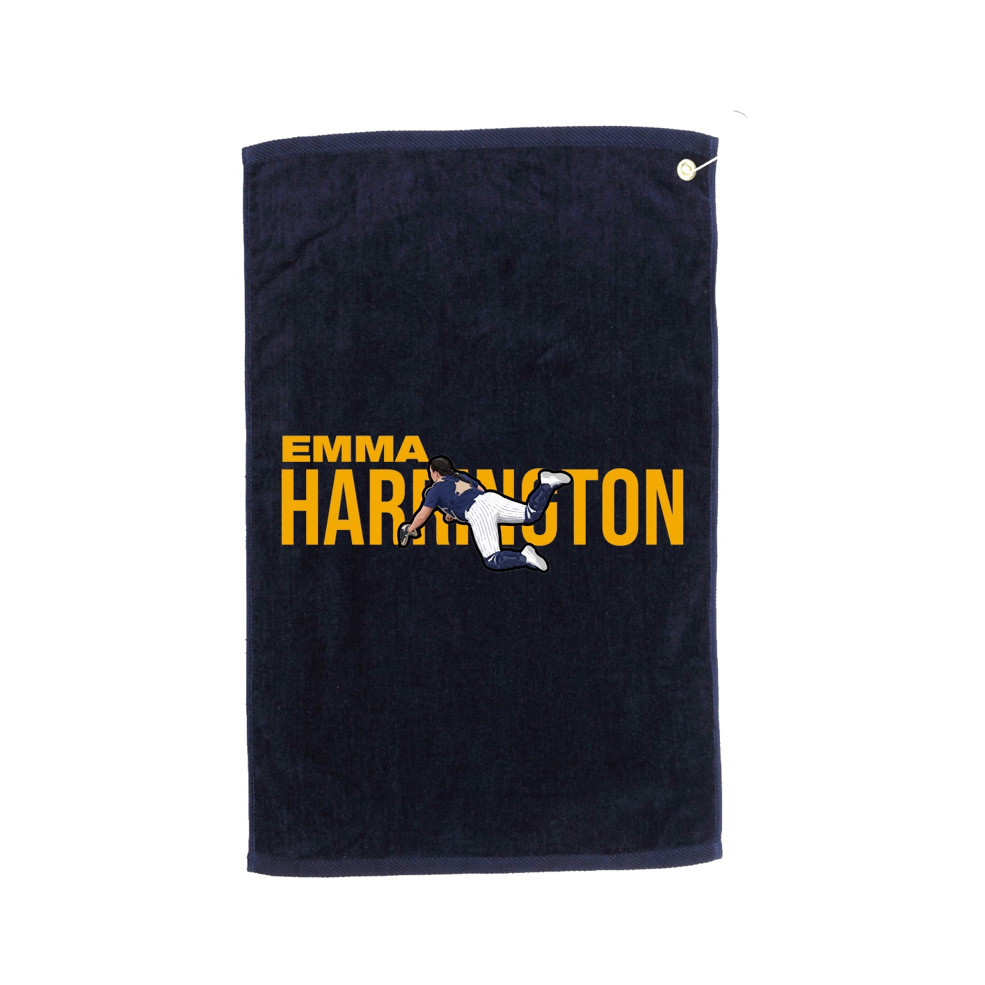 Golf Towel — Player Name in Navy